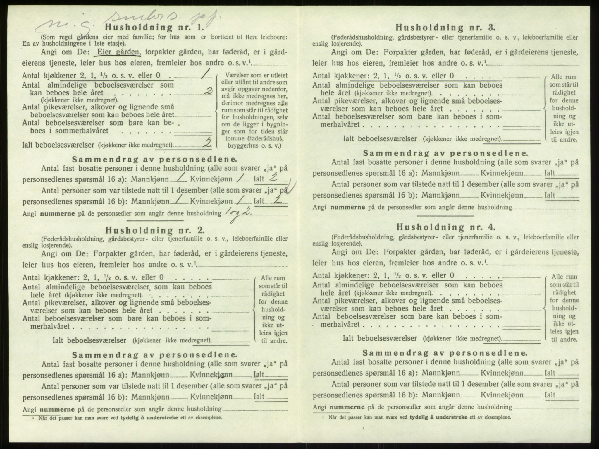 SAO, 1920 census for Berg, 1920, p. 1209