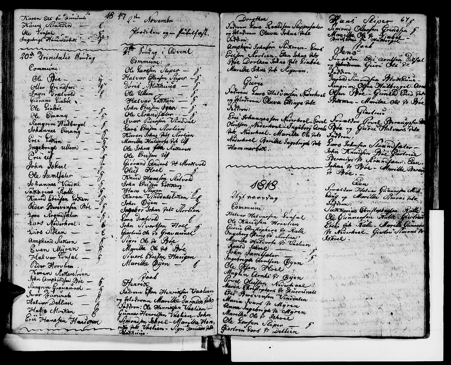 Ministerialprotokoller, klokkerbøker og fødselsregistre - Sør-Trøndelag, SAT/A-1456/679/L0921: Parish register (copy) no. 679C01, 1792-1840, p. 64