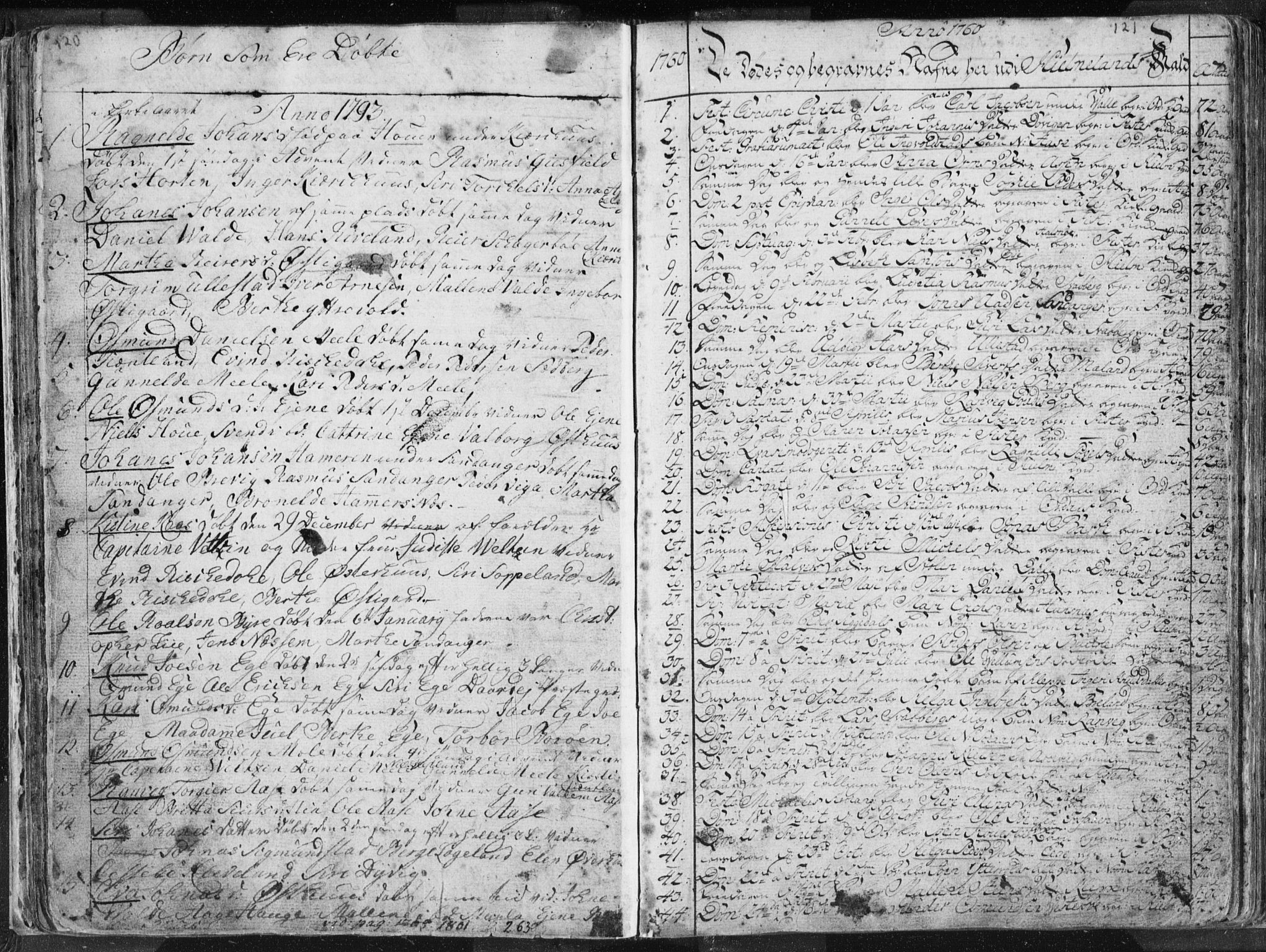 Hjelmeland sokneprestkontor, SAST/A-101843/01/IV/L0001: Parish register (official) no. A 1, 1760-1799, p. 120-121
