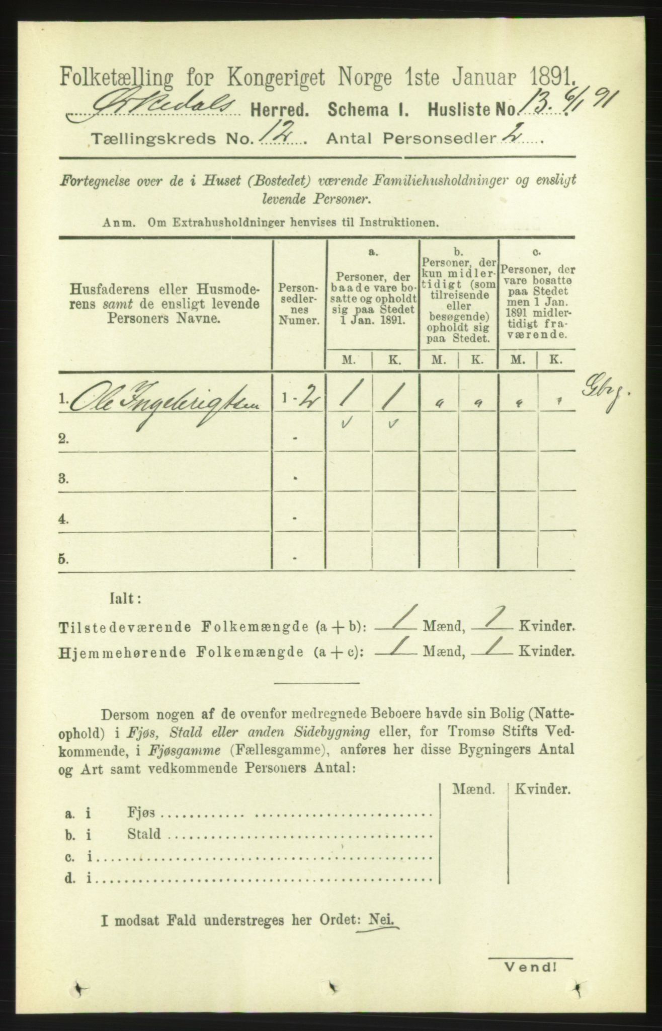 RA, 1891 census for 1638 Orkdal, 1891, p. 5528