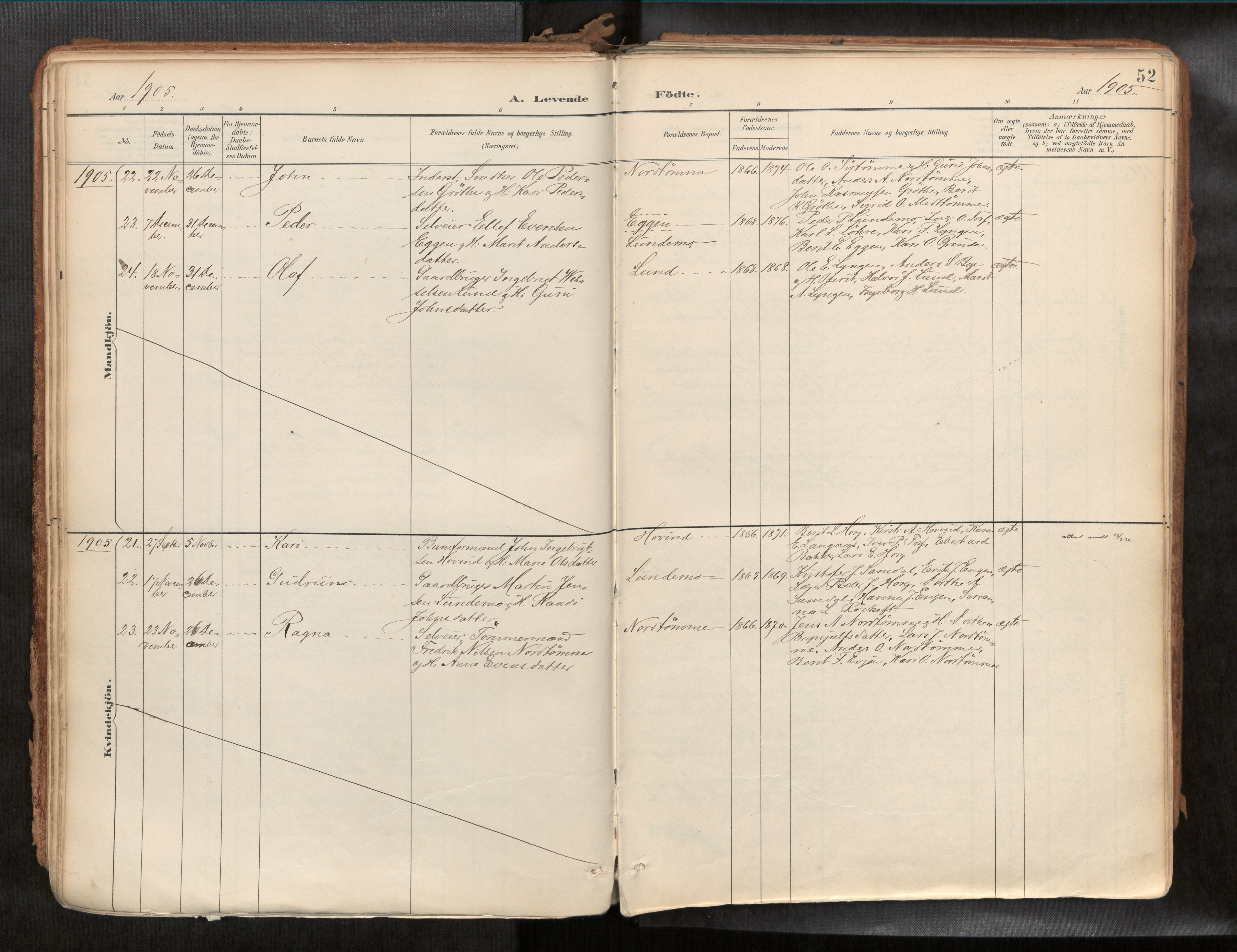 Ministerialprotokoller, klokkerbøker og fødselsregistre - Sør-Trøndelag, SAT/A-1456/692/L1105b: Parish register (official) no. 692A06, 1891-1934, p. 52