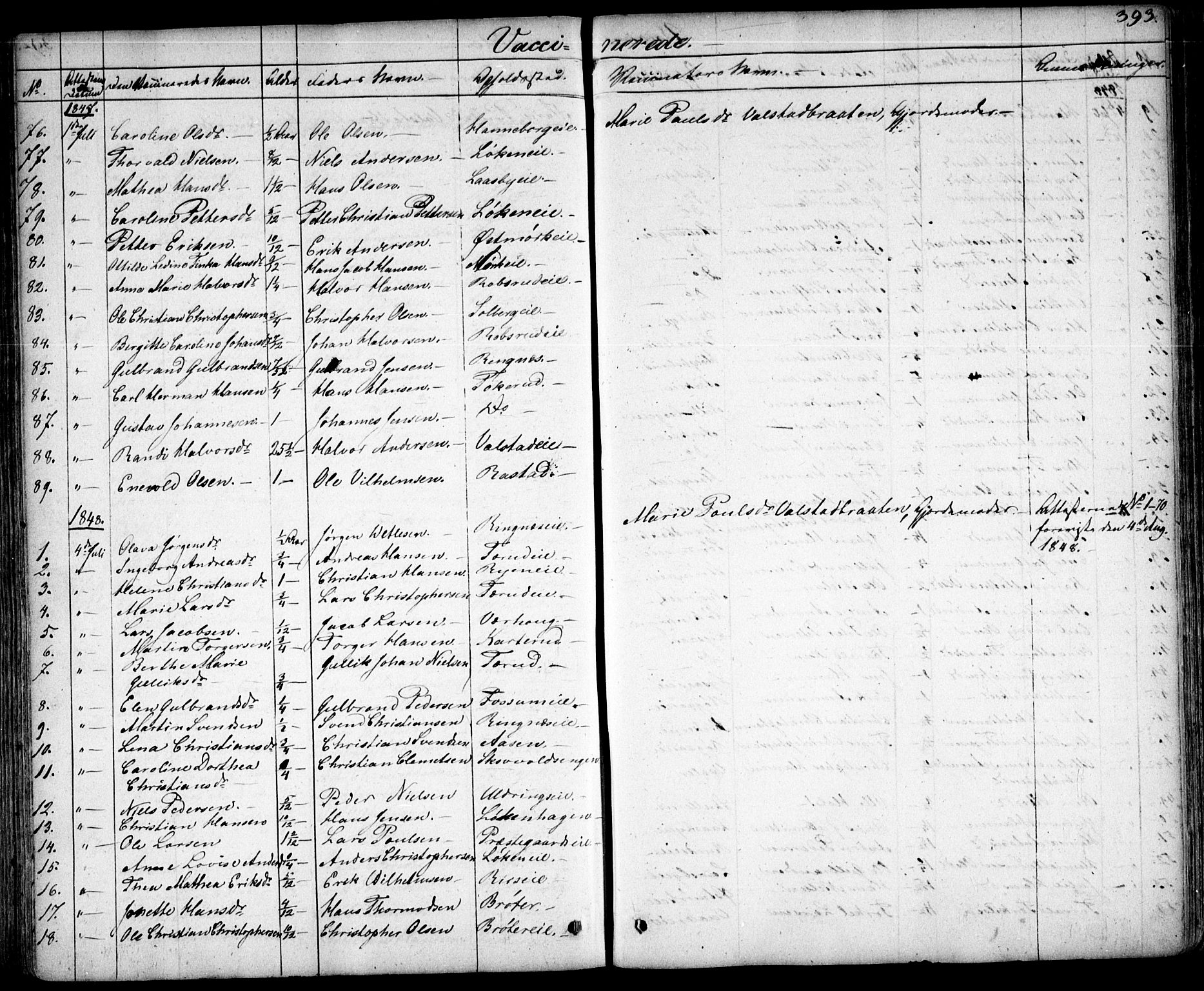 Skedsmo prestekontor Kirkebøker, AV/SAO-A-10033a/F/Fa/L0009: Parish register (official) no. I 9, 1830-1853, p. 393