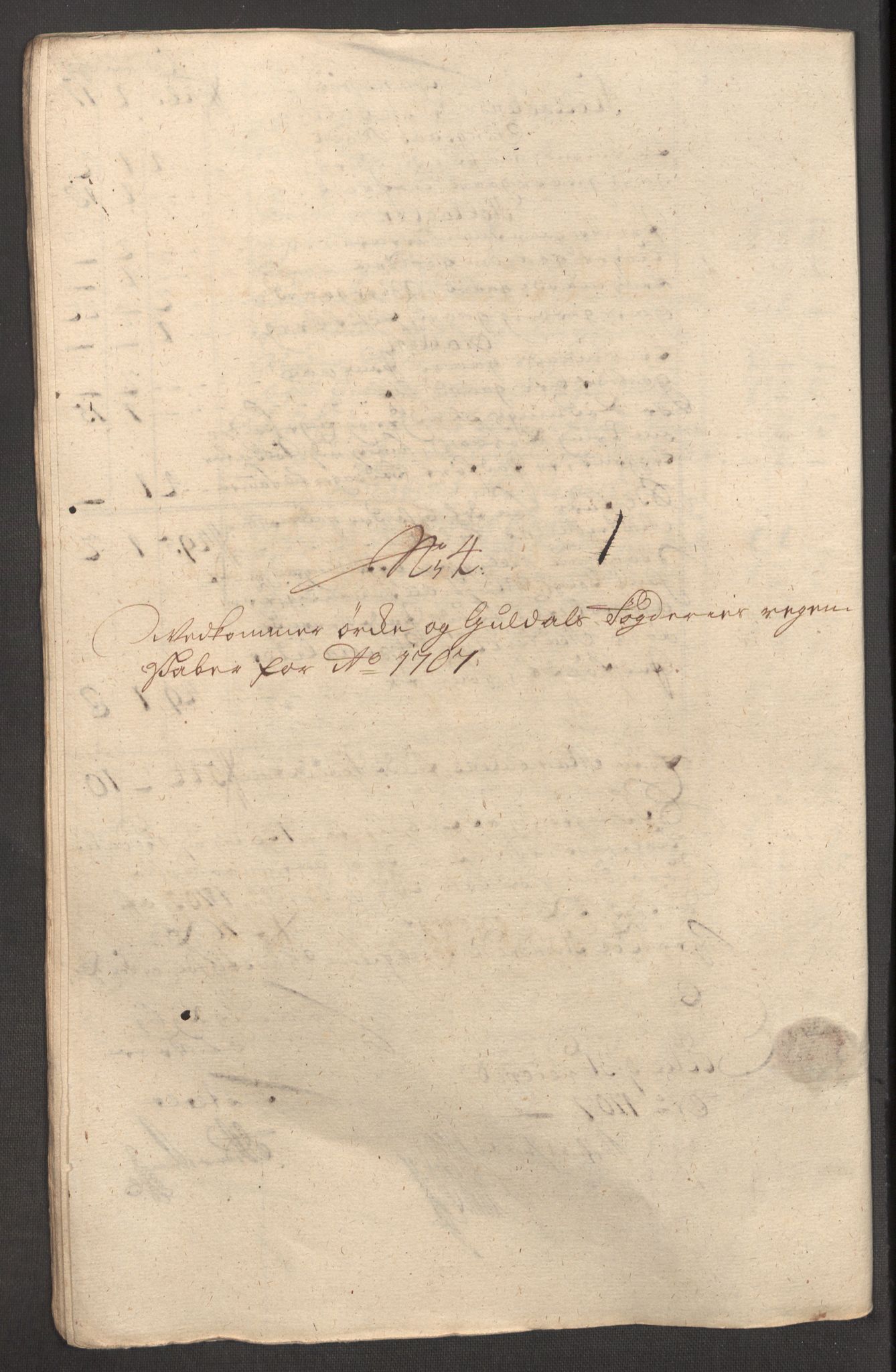 Rentekammeret inntil 1814, Reviderte regnskaper, Fogderegnskap, AV/RA-EA-4092/R60/L3957: Fogderegnskap Orkdal og Gauldal, 1707, p. 197