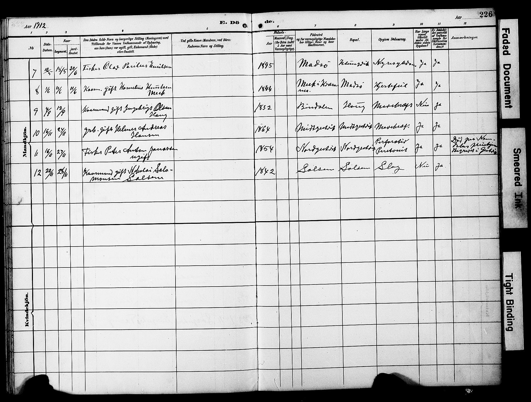 Ministerialprotokoller, klokkerbøker og fødselsregistre - Nord-Trøndelag, SAT/A-1458/788/L0701: Parish register (copy) no. 788C01, 1888-1913, p. 226