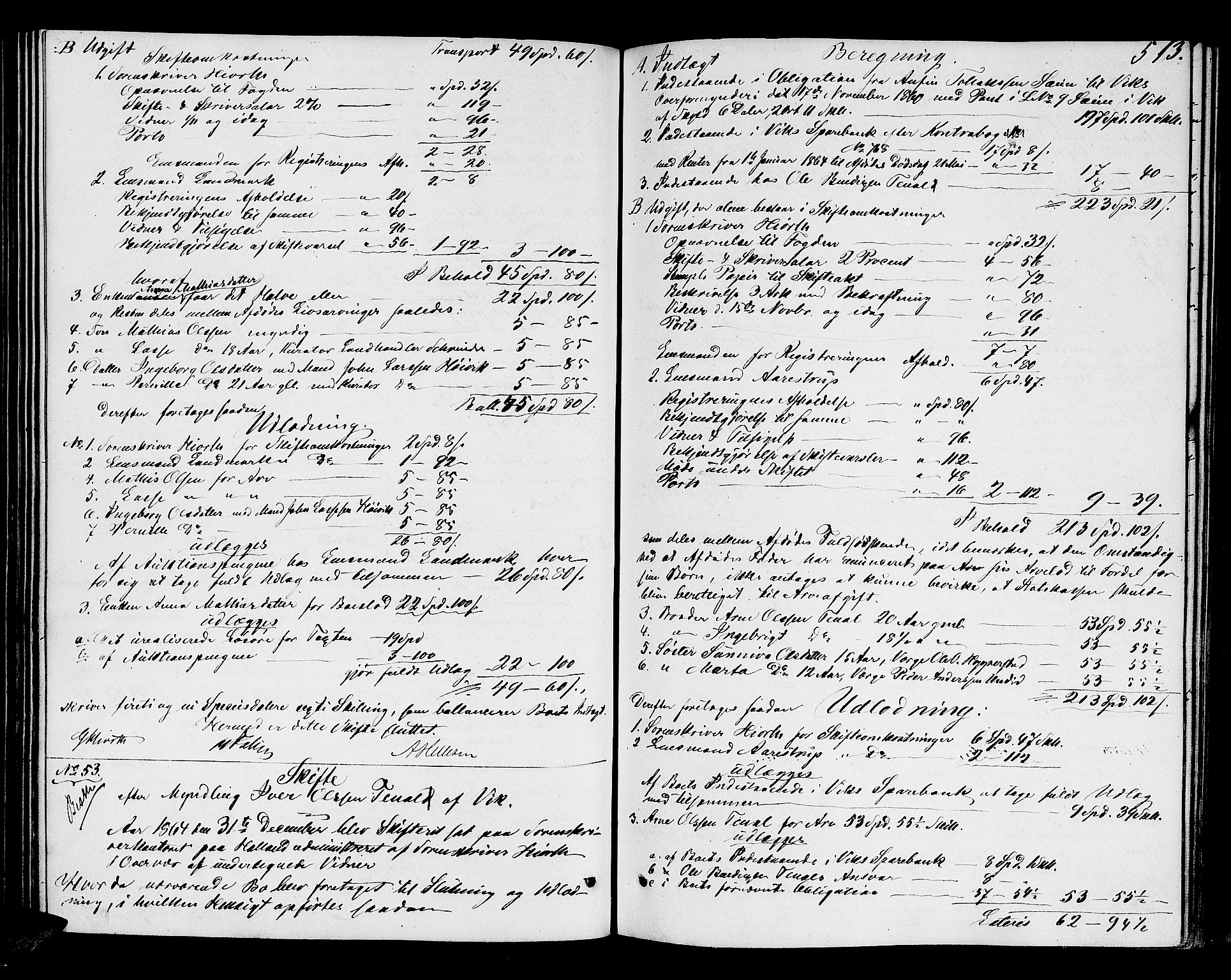 Ytre Sogn tingrett, AV/SAB-A-2601/1/H/Hc/L0001a: Skifteutlodningsprotokoll, 1853-1868, p. 512b-513a