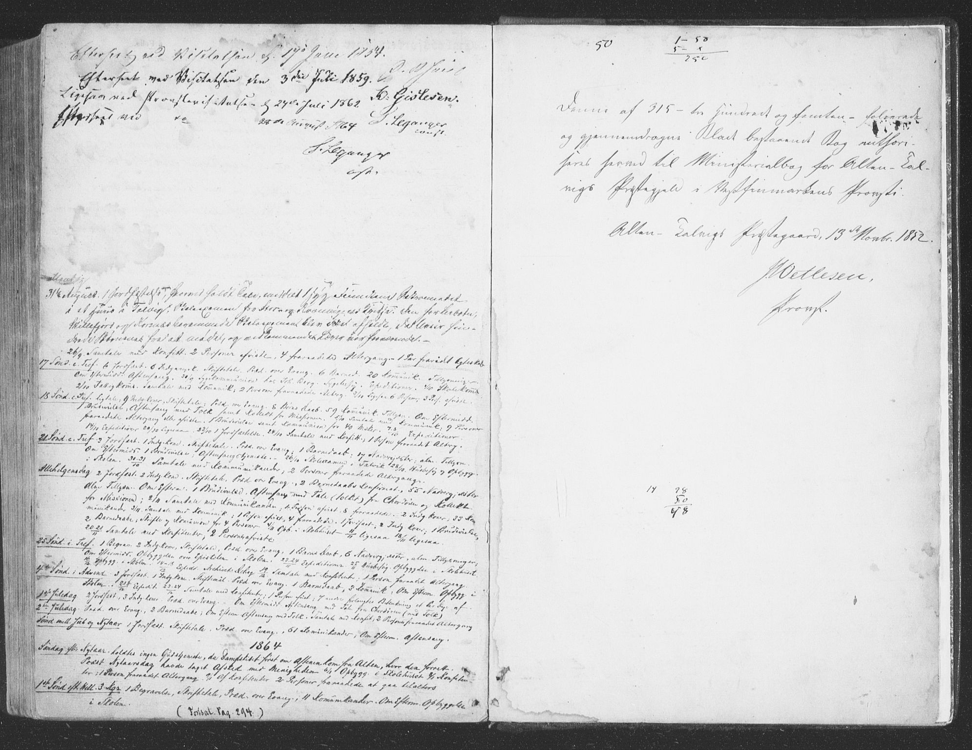 Talvik sokneprestkontor, AV/SATØ-S-1337/H/Ha/L0010kirke: Parish register (official) no. 10, 1852-1864, p. 316