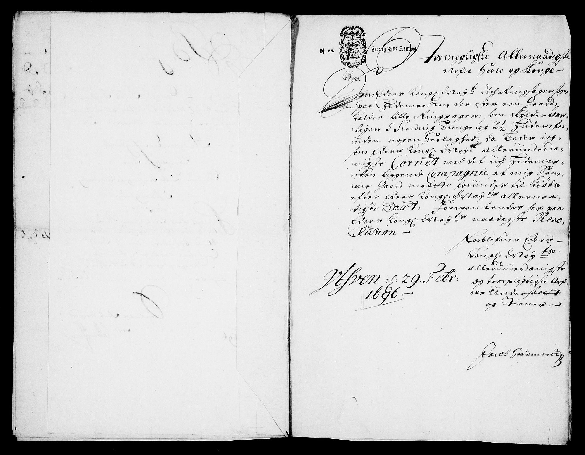 Rentekammeret inntil 1814, Realistisk ordnet avdeling, RA/EA-4070/On/L0013: [Jj 14]: Forskjellige dokumenter om krongodset i Norge, 1672-1722, p. 270