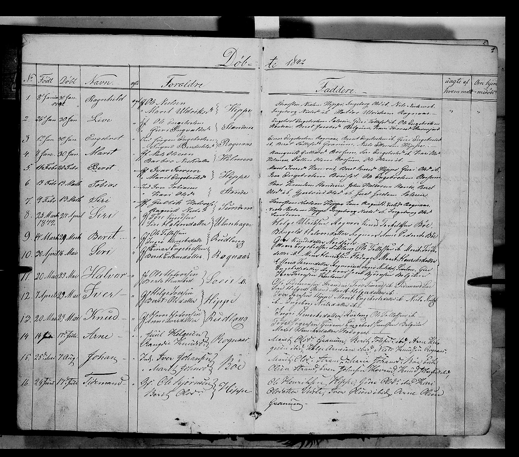 Nord-Aurdal prestekontor, SAH/PREST-132/H/Ha/Haa/L0006: Parish register (official) no. 6, 1842-1863, p. 2