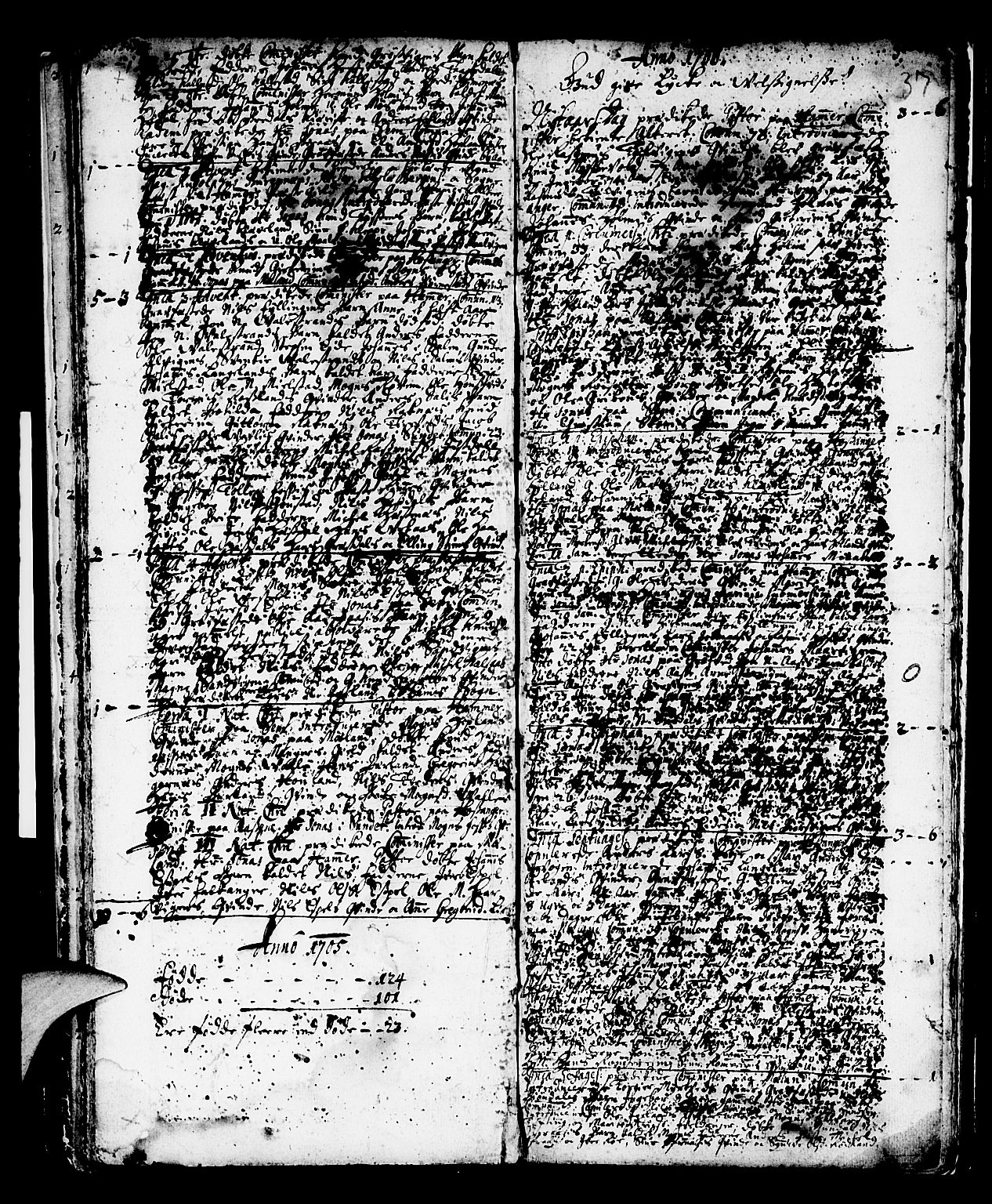 Hamre sokneprestembete, SAB/A-75501/H/Ha/Haa/Haaa/L0002: Parish register (official) no. A 2, 1692-1707, p. 37