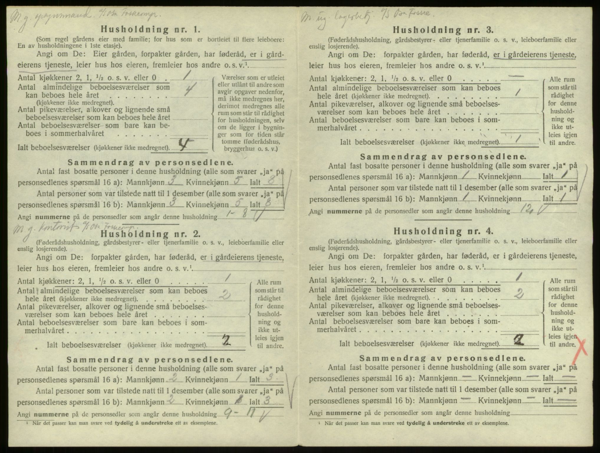 SAB, 1920 census for Ulvik, 1920, p. 24