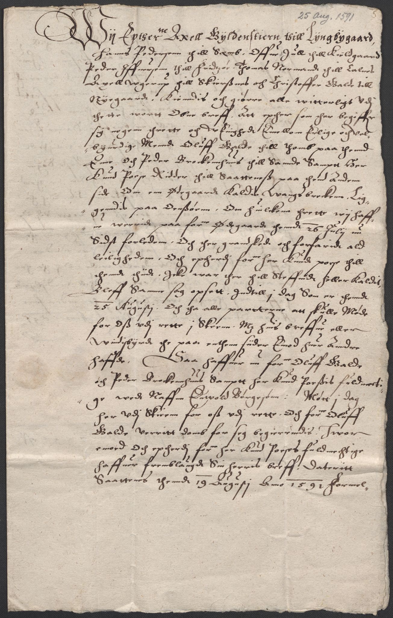 Riksarkivets diplomsamling, AV/RA-EA-5965/F02/L0094: Dokumenter, 1591, p. 26