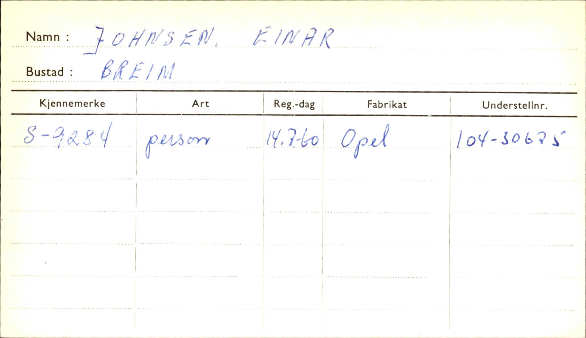 Statens vegvesen, Sogn og Fjordane vegkontor, AV/SAB-A-5301/4/F/L0001A: Eigarregister Fjordane til 1.6.1961, 1930-1961, p. 961