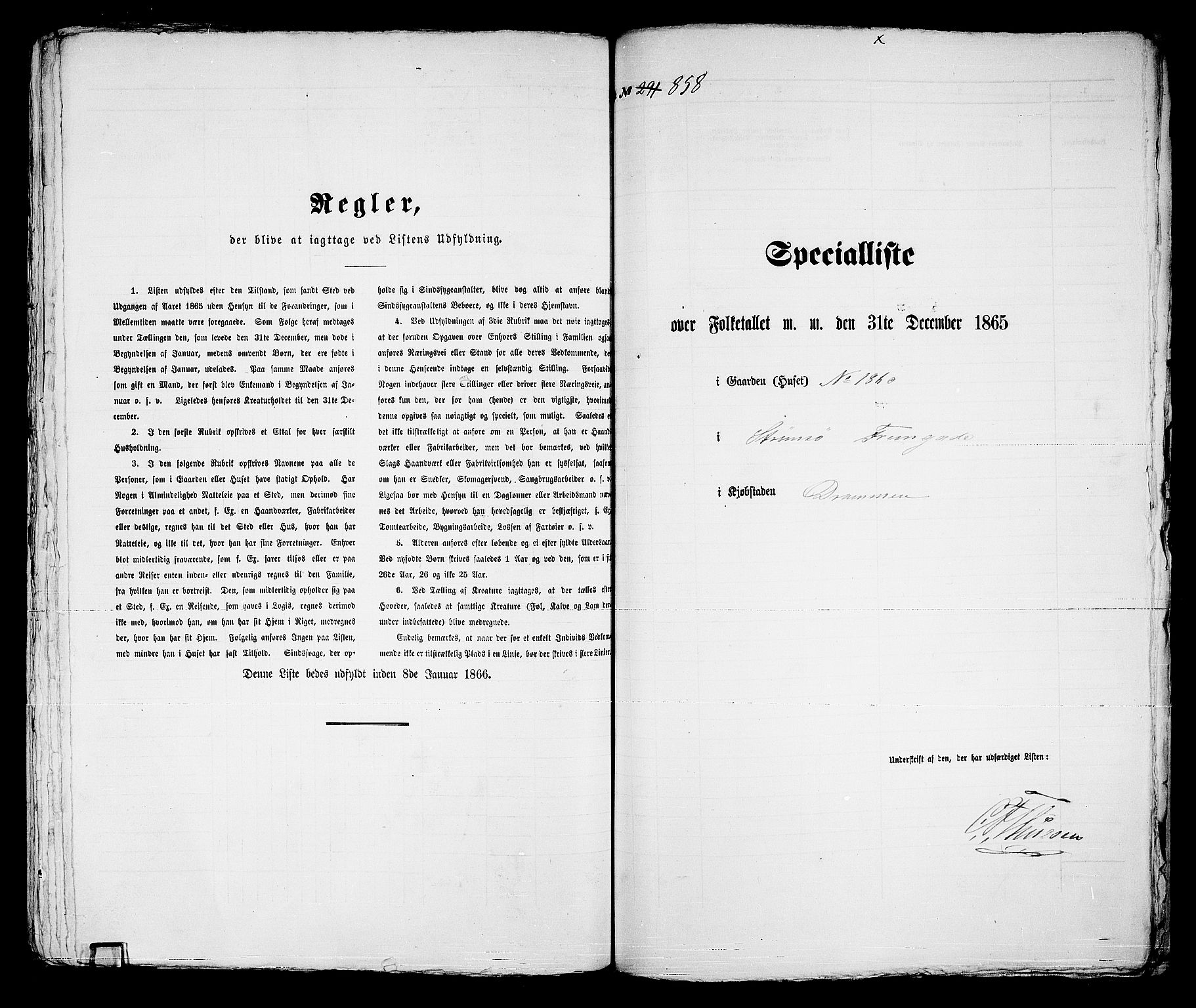 RA, 1865 census for Strømsø in Drammen, 1865, p. 531