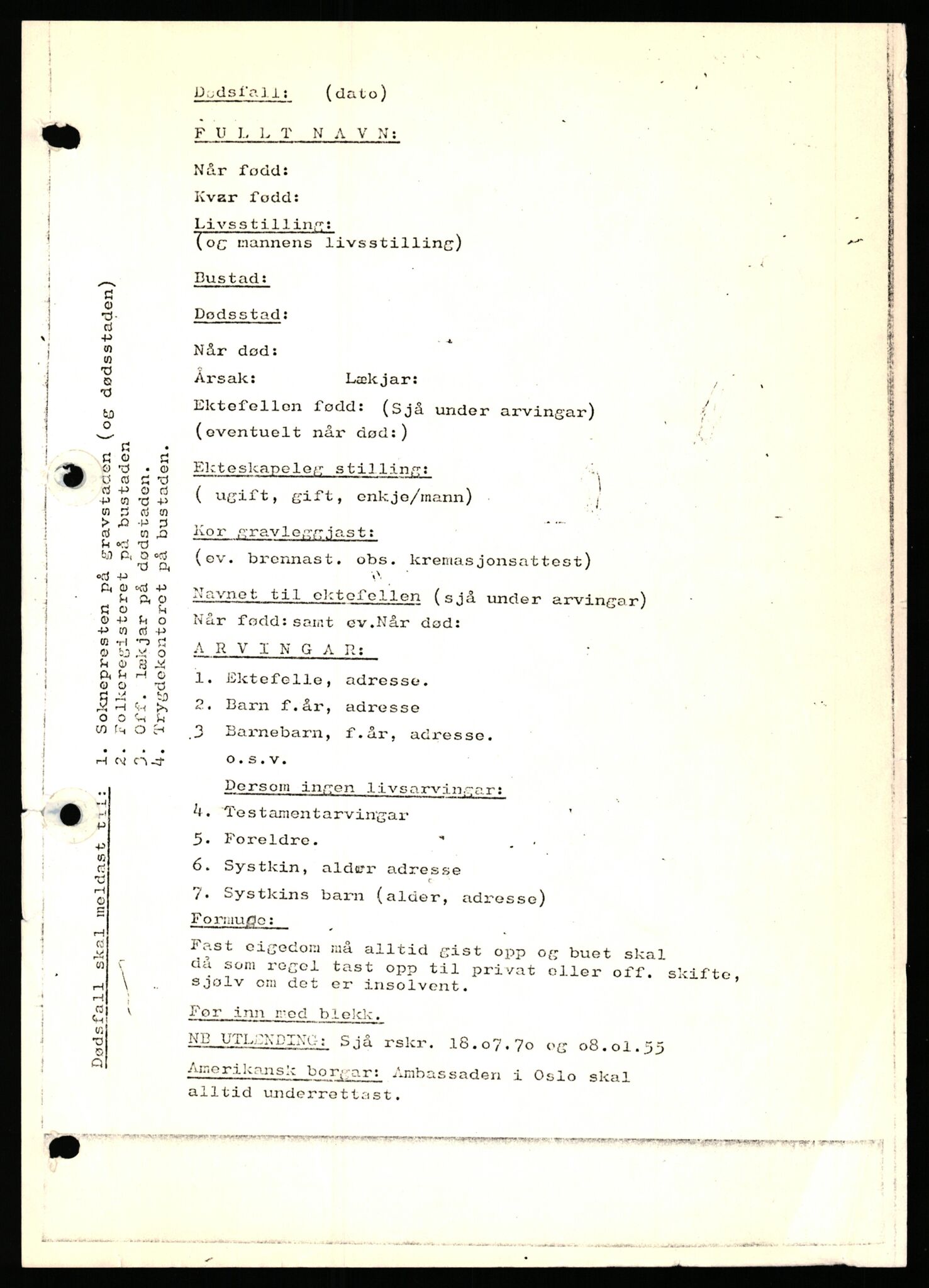 Tysvær lensmannskontor, AV/SAST-A-100192/Gga/L0007/0001: Dødsfallsprotokoller / Dødsfallsprotokoll, 1973-1979, p. 44