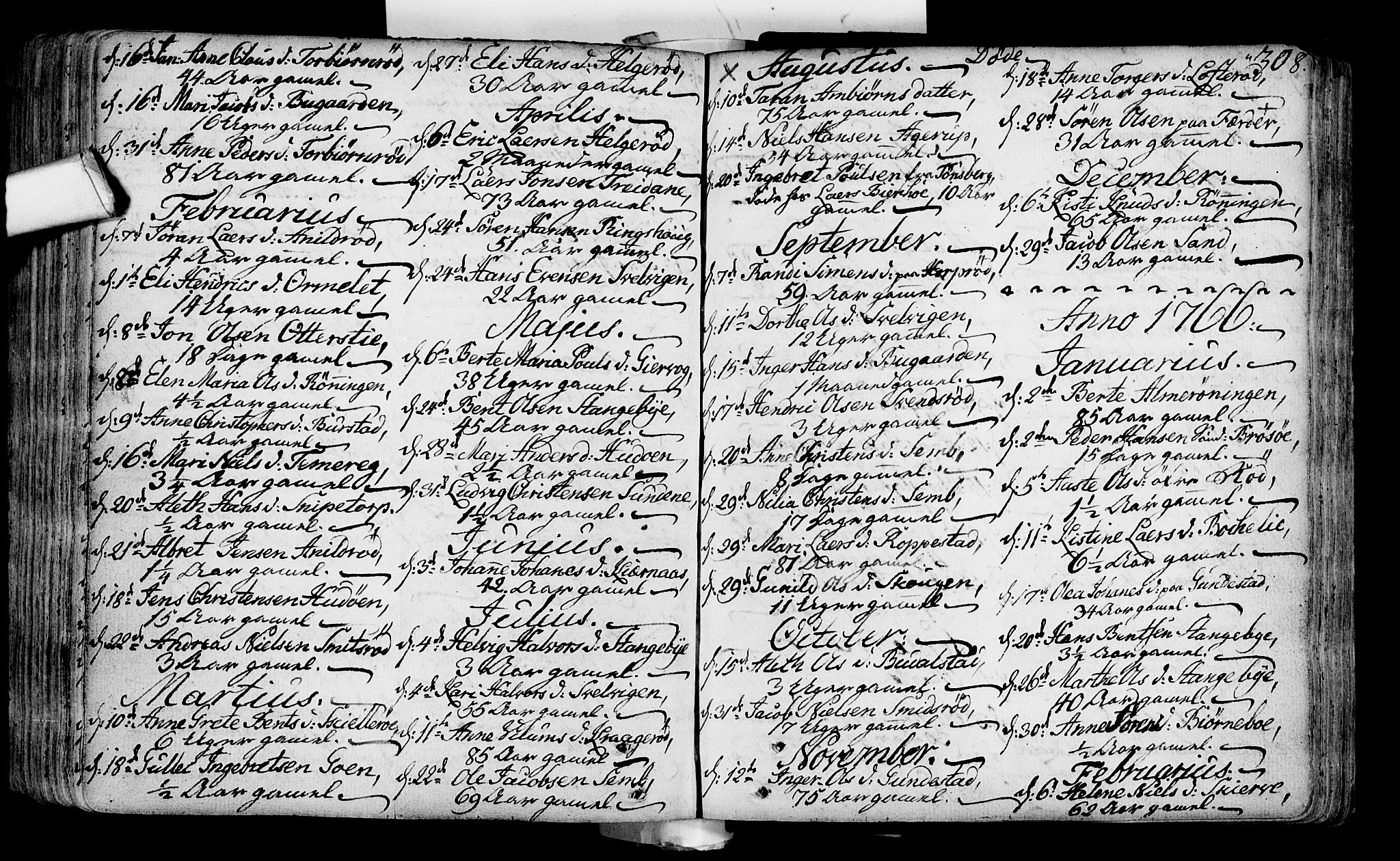 Nøtterøy kirkebøker, SAKO/A-354/F/Fa/L0002: Parish register (official) no. I 2, 1738-1790, p. 308