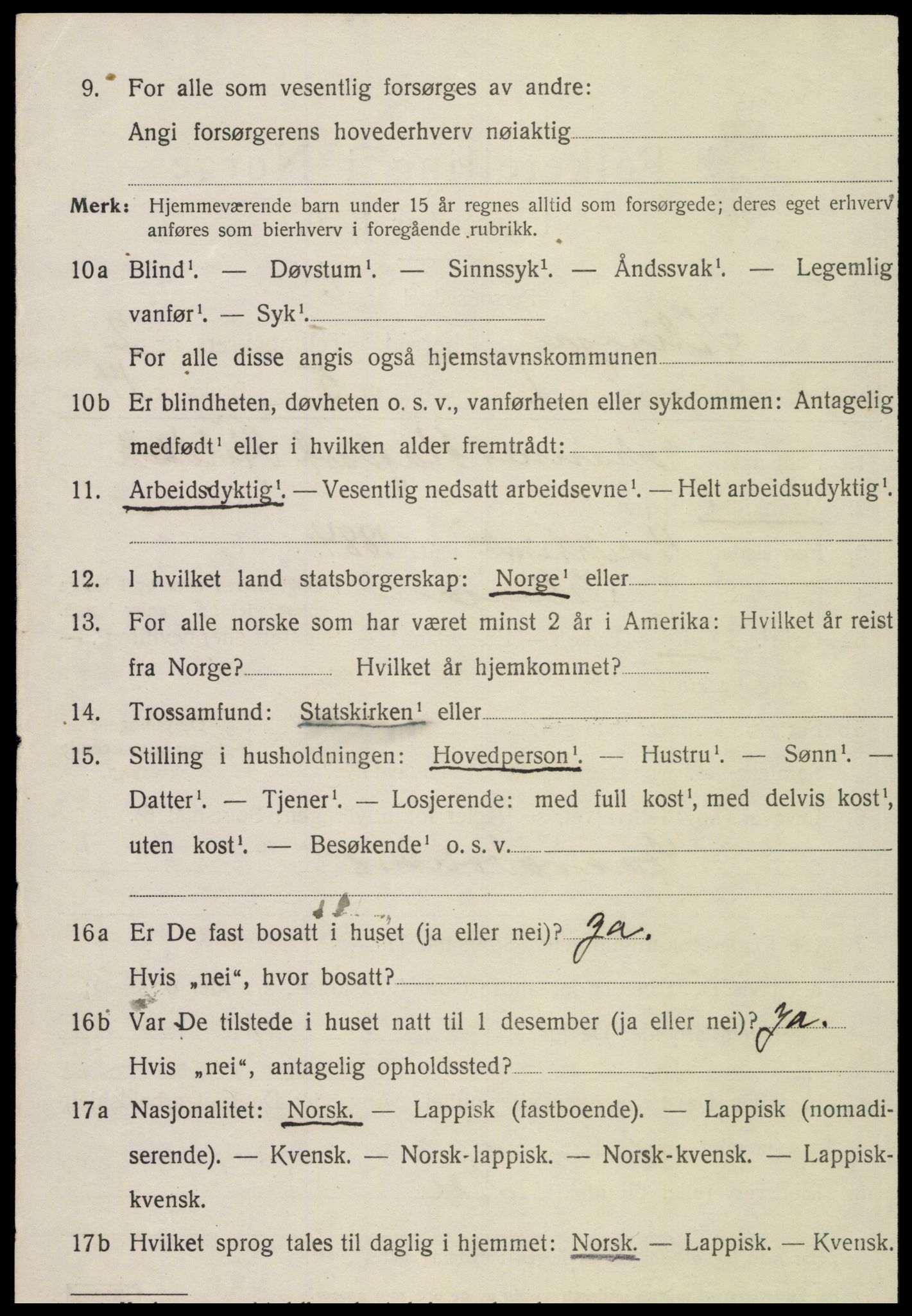 SAT, 1920 census for Klinga, 1920, p. 1402