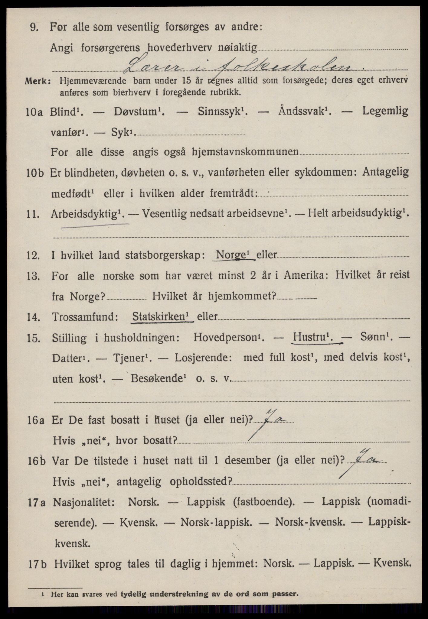 SAT, 1920 census for Orkdal, 1920, p. 5277