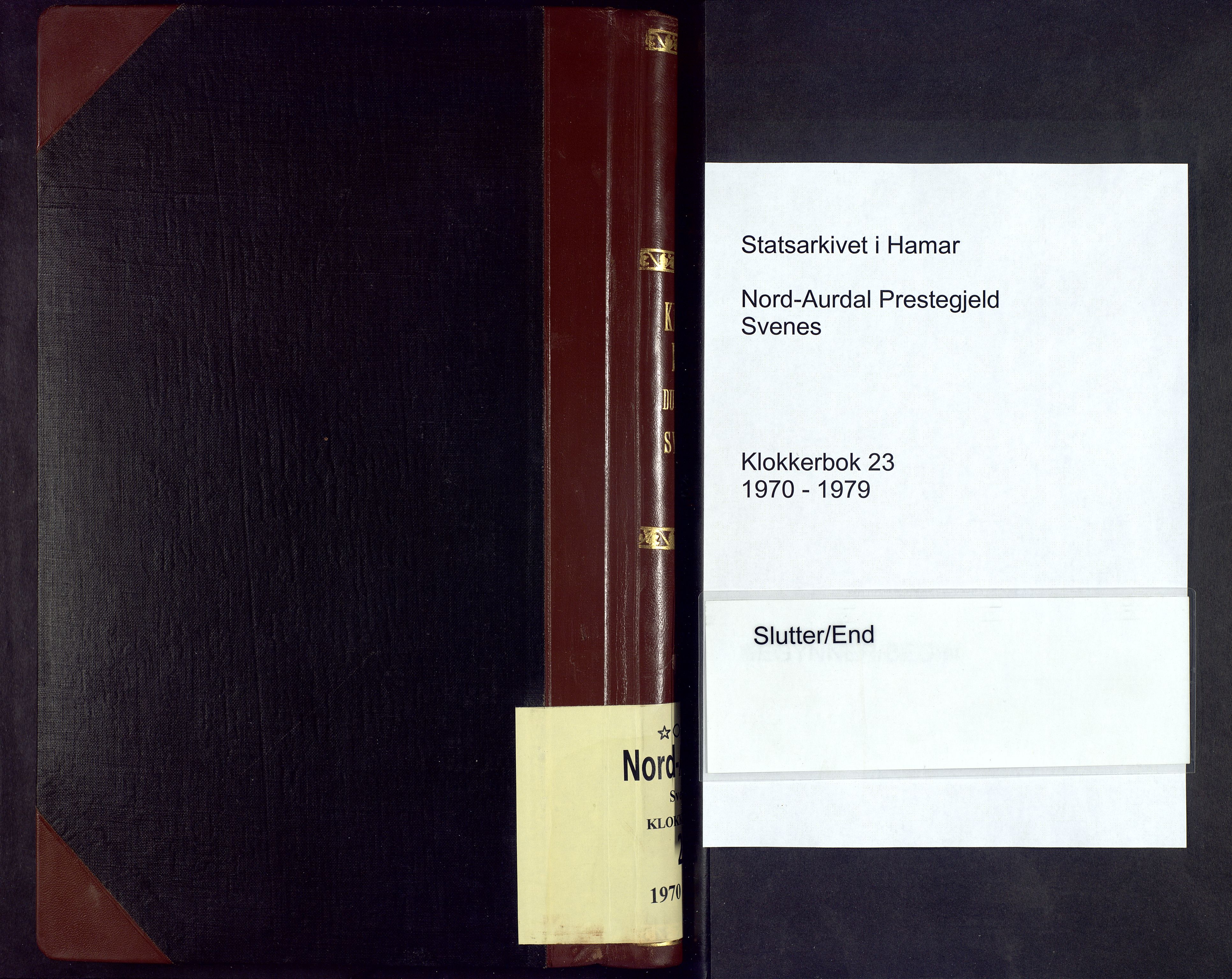 Nord-Aurdal prestekontor, SAH/PREST-132/H/Ha/Hab/L0023: Parish register (copy) no. 23, 1970-1979