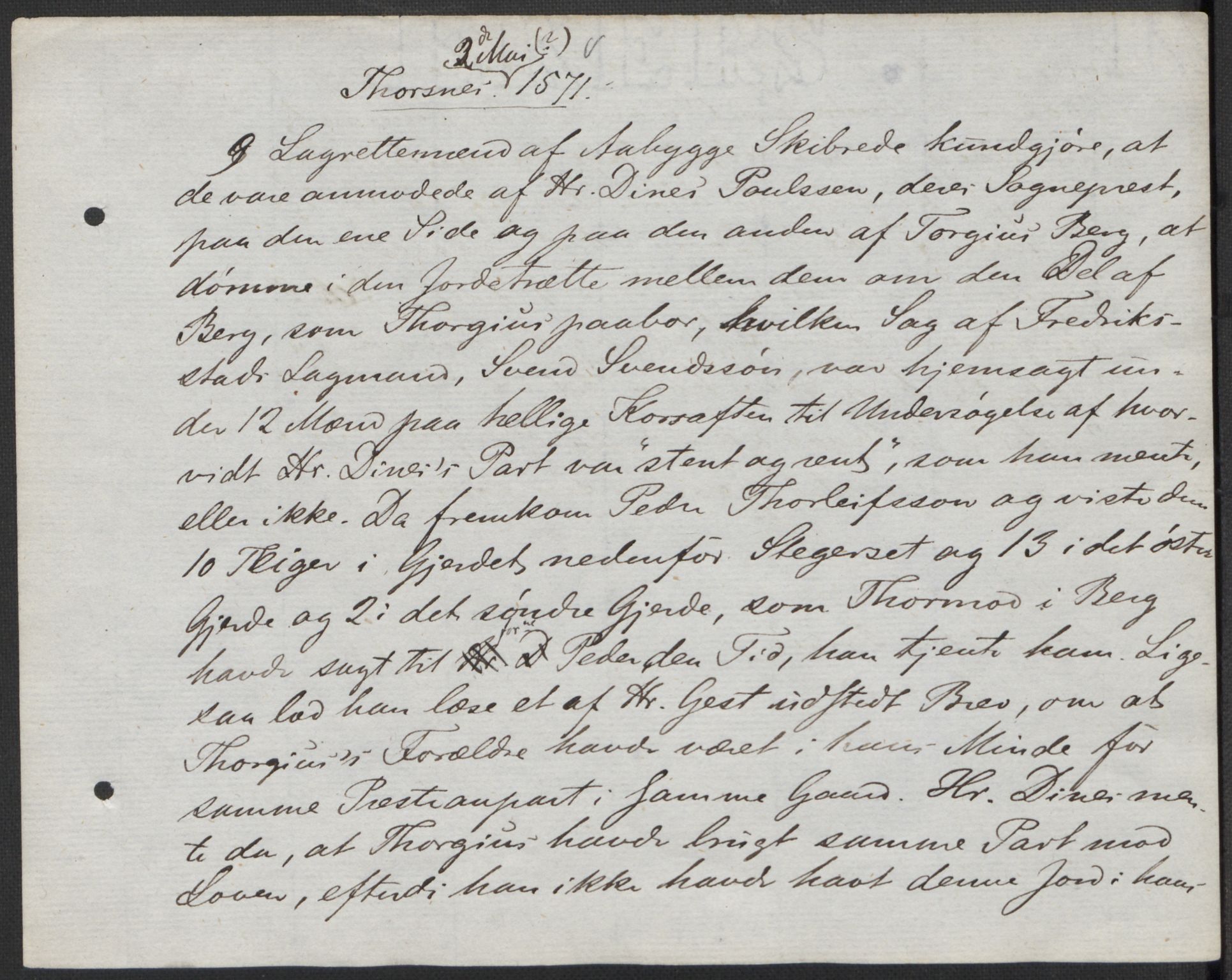 Riksarkivets diplomsamling, AV/RA-EA-5965/F15/L0001: Prestearkiv - Østfold, 1571-1795, p. 20