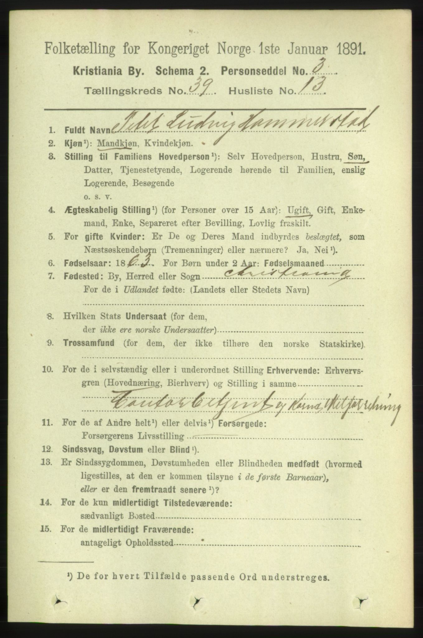 RA, 1891 census for 0301 Kristiania, 1891, p. 22251