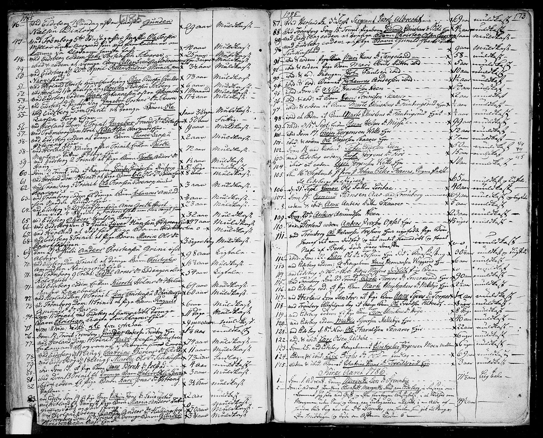 Eidsberg prestekontor Kirkebøker, SAO/A-10905/F/Fa/L0004: Parish register (official) no. I 4, 1759-1788, p. 173