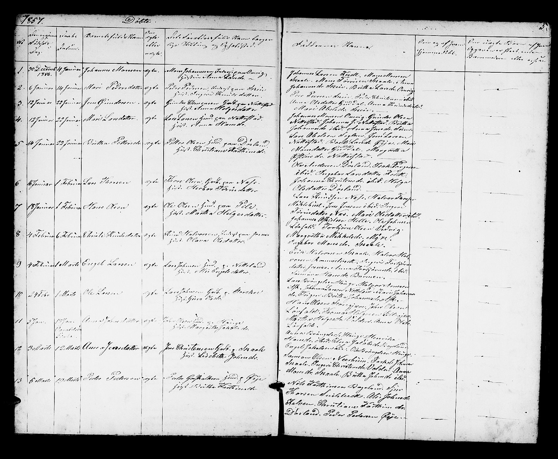 Kvinnherad sokneprestembete, SAB/A-76401/H/Hab: Parish register (copy) no. A 1, 1856-1873, p. 5