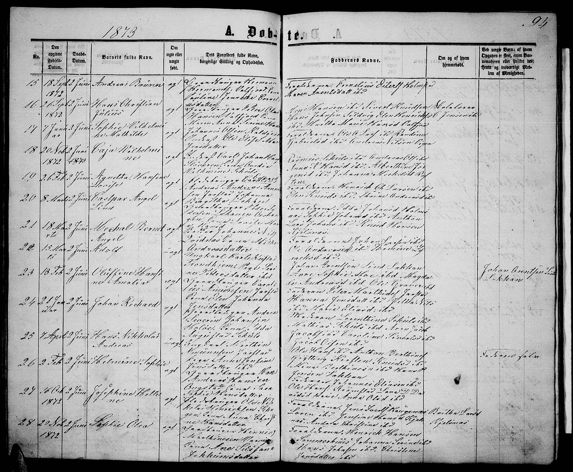 Ministerialprotokoller, klokkerbøker og fødselsregistre - Nordland, AV/SAT-A-1459/888/L1266: Parish register (copy) no. 888C04, 1864-1877, p. 94