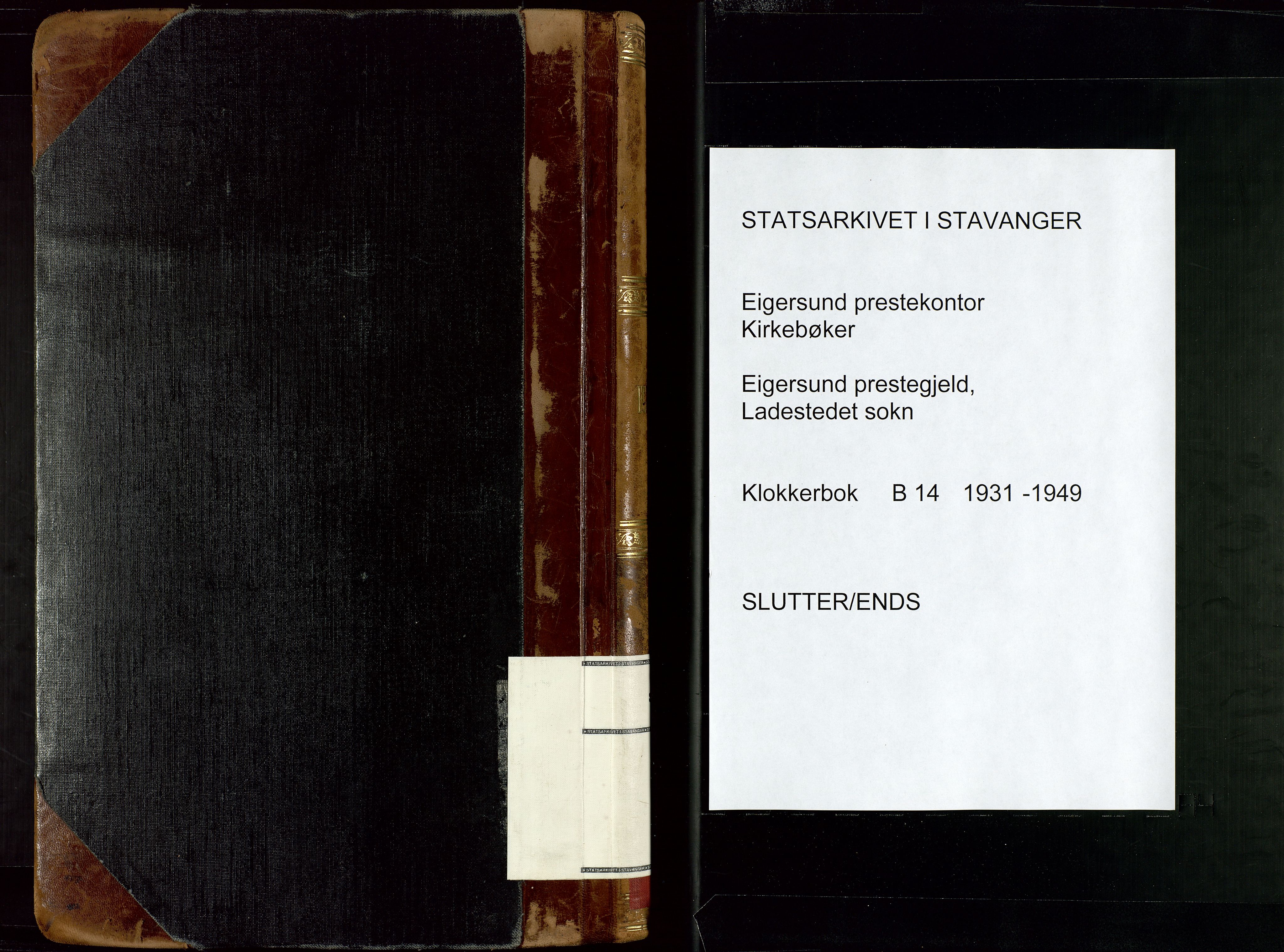 Eigersund sokneprestkontor, AV/SAST-A-101807/S09/L0014: Parish register (copy) no. B 14, 1931-1949