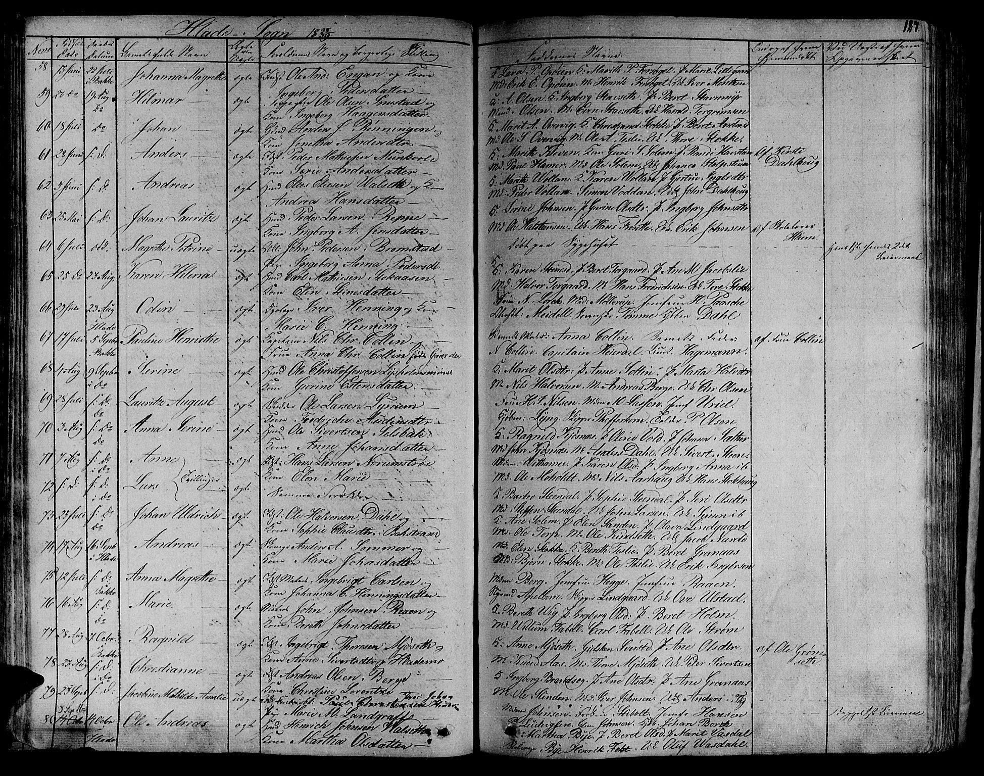 Ministerialprotokoller, klokkerbøker og fødselsregistre - Sør-Trøndelag, AV/SAT-A-1456/606/L0286: Parish register (official) no. 606A04 /1, 1823-1840, p. 127