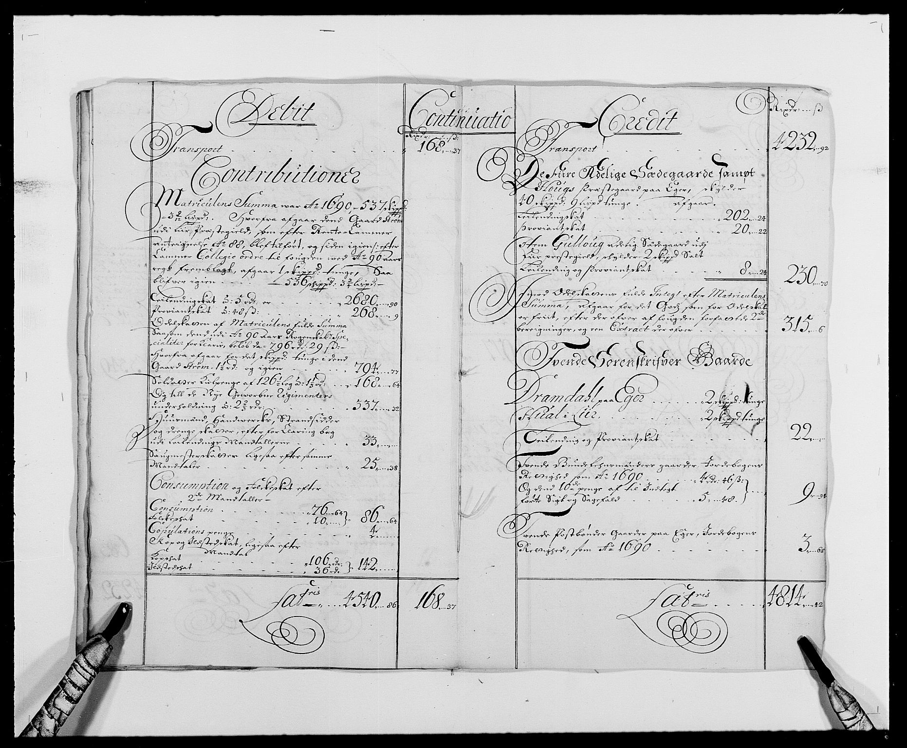 Rentekammeret inntil 1814, Reviderte regnskaper, Fogderegnskap, AV/RA-EA-4092/R28/L1689: Fogderegnskap Eiker og Lier, 1690-1691, p. 214