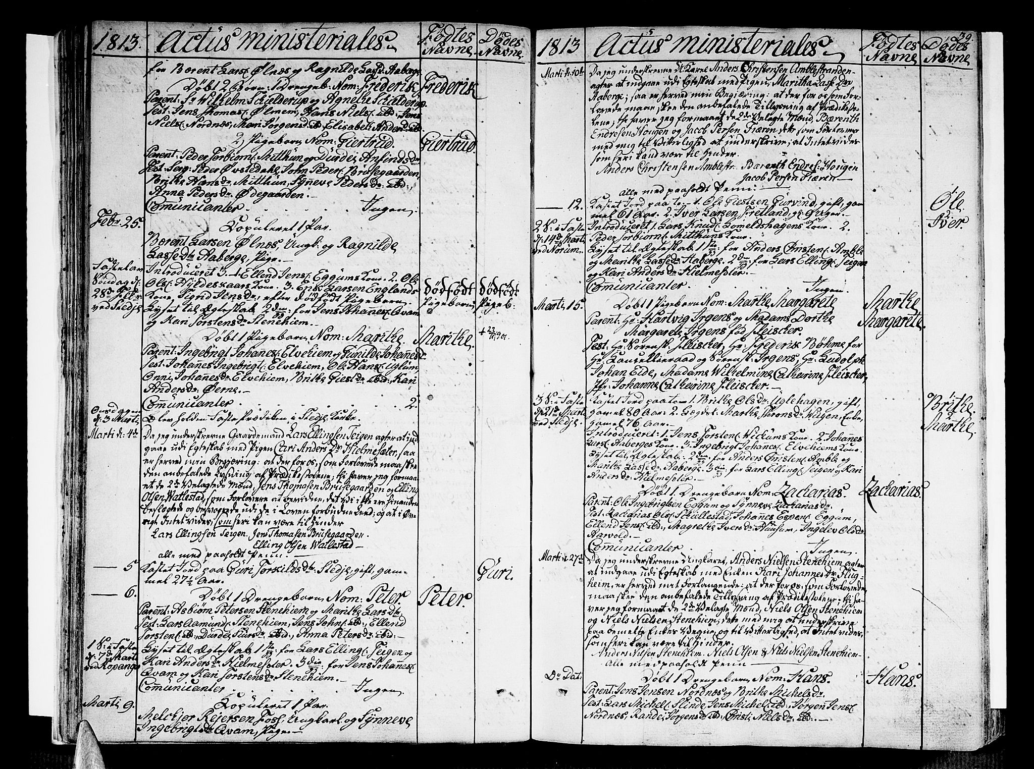 Sogndal sokneprestembete, SAB/A-81301/H/Haa/Haaa/L0009: Parish register (official) no. A 9, 1809-1821, p. 39