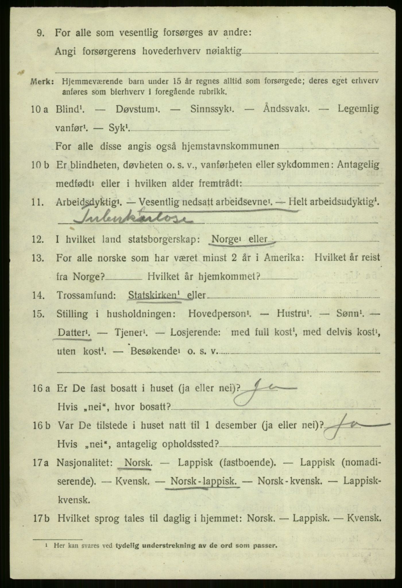 SATØ, 1920 census for Sørreisa, 1920, p. 3426