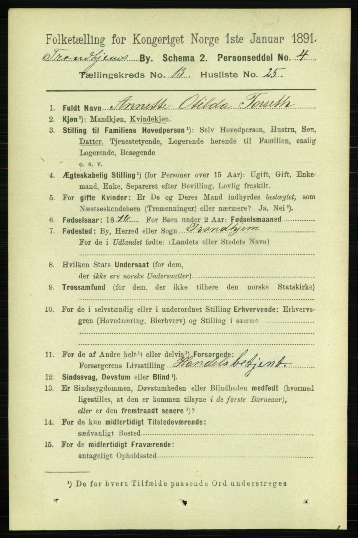 RA, 1891 census for 1601 Trondheim, 1891, p. 10486