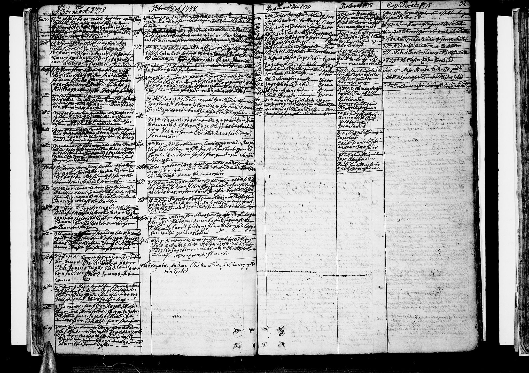 Søndeled sokneprestkontor, SAK/1111-0038/F/Fb/L0001: Parish register (copy) no. B 1, 1746-1816, p. 32