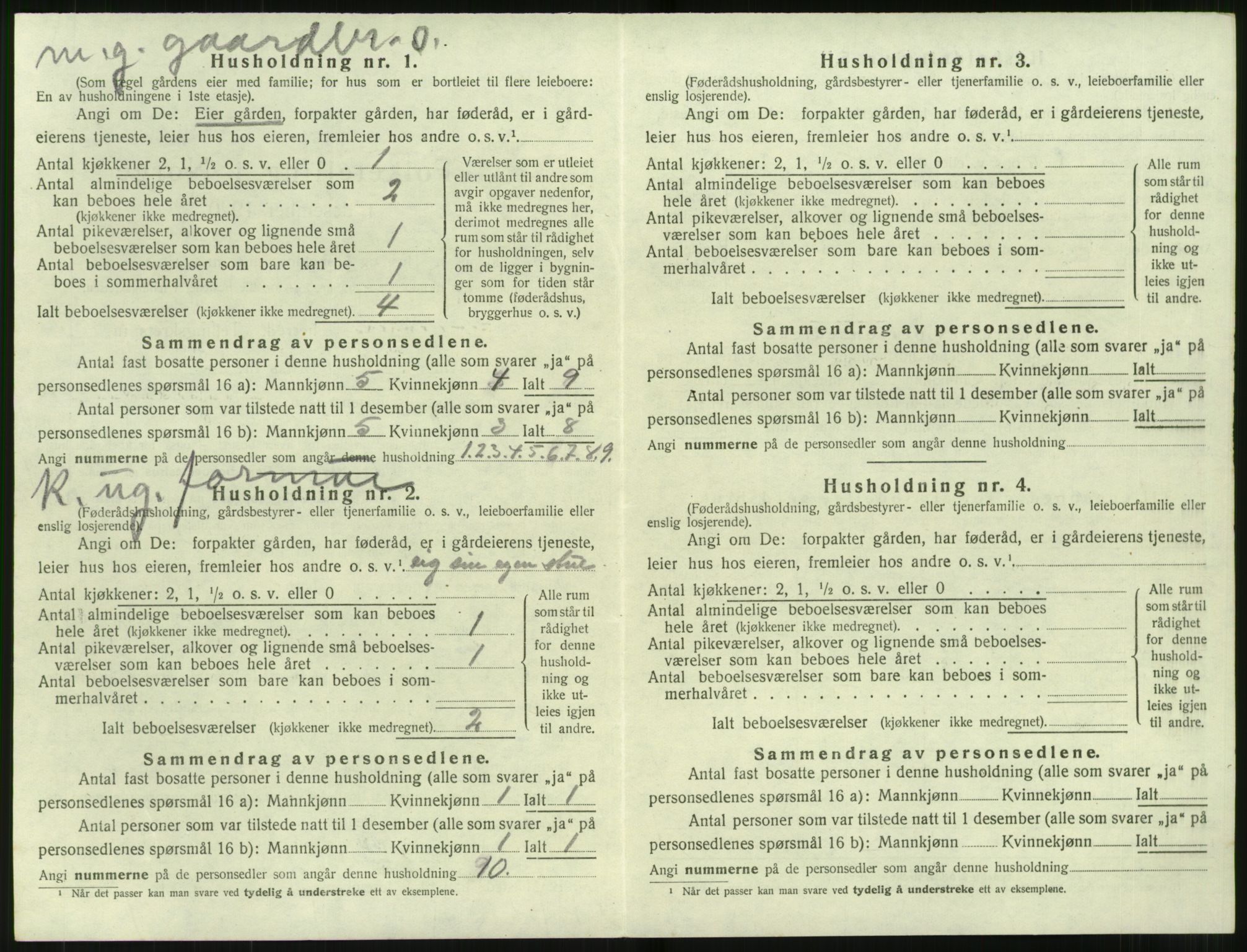 SAT, 1920 census for Stordal, 1920, p. 293