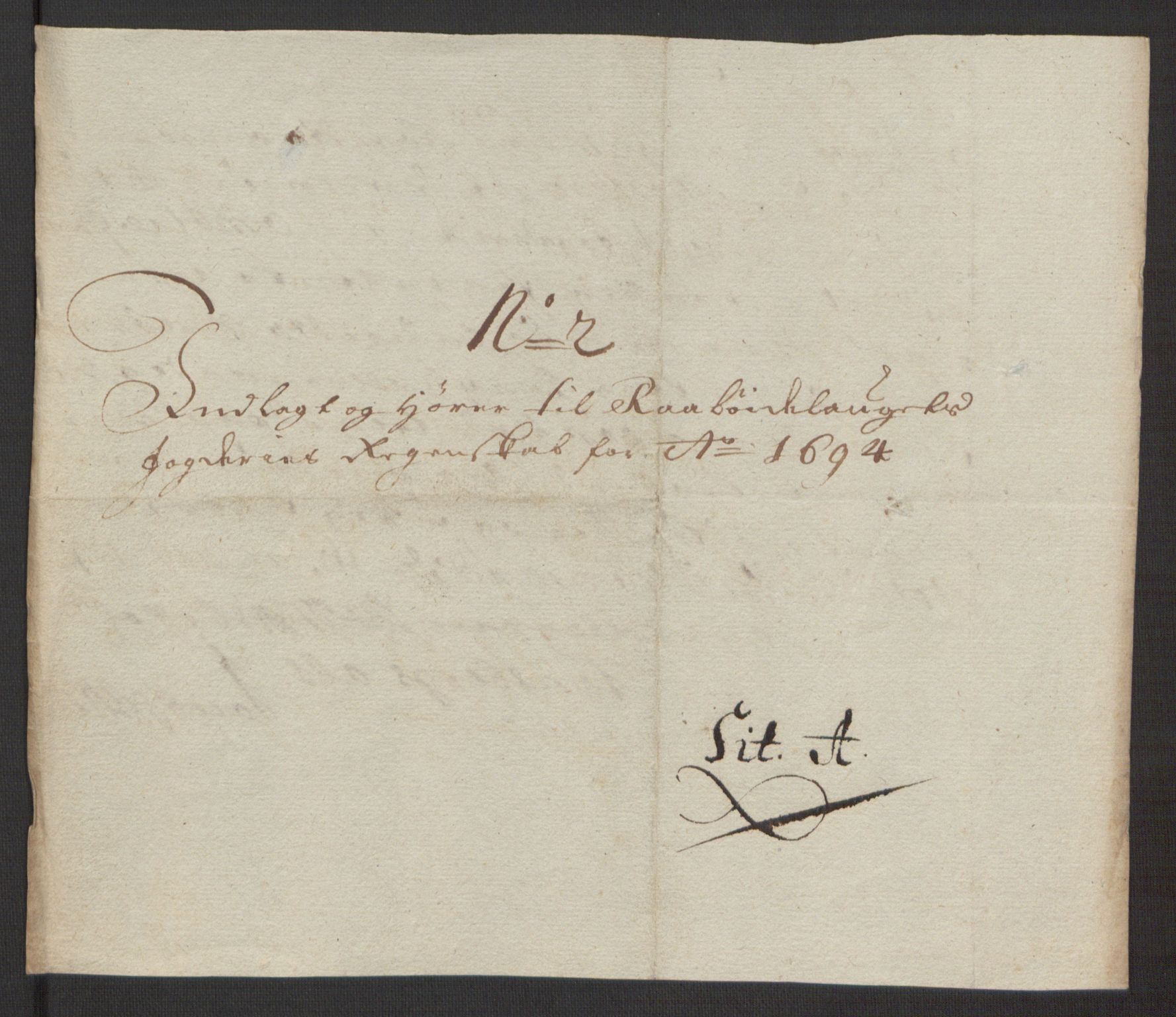 Rentekammeret inntil 1814, Reviderte regnskaper, Fogderegnskap, RA/EA-4092/R40/L2444: Fogderegnskap Råbyggelag, 1693-1696, p. 132