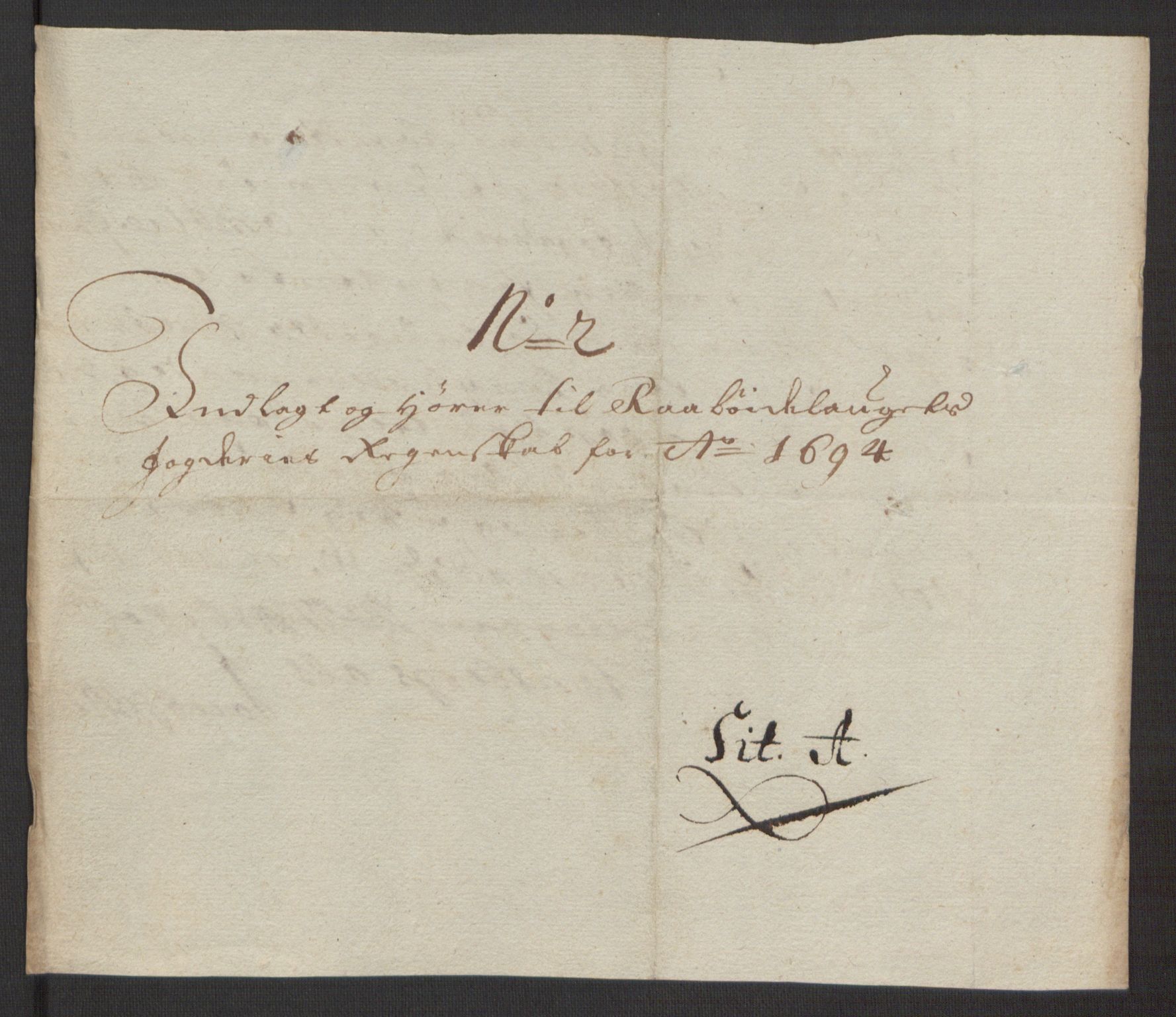 Rentekammeret inntil 1814, Reviderte regnskaper, Fogderegnskap, AV/RA-EA-4092/R40/L2444: Fogderegnskap Råbyggelag, 1693-1696, p. 132