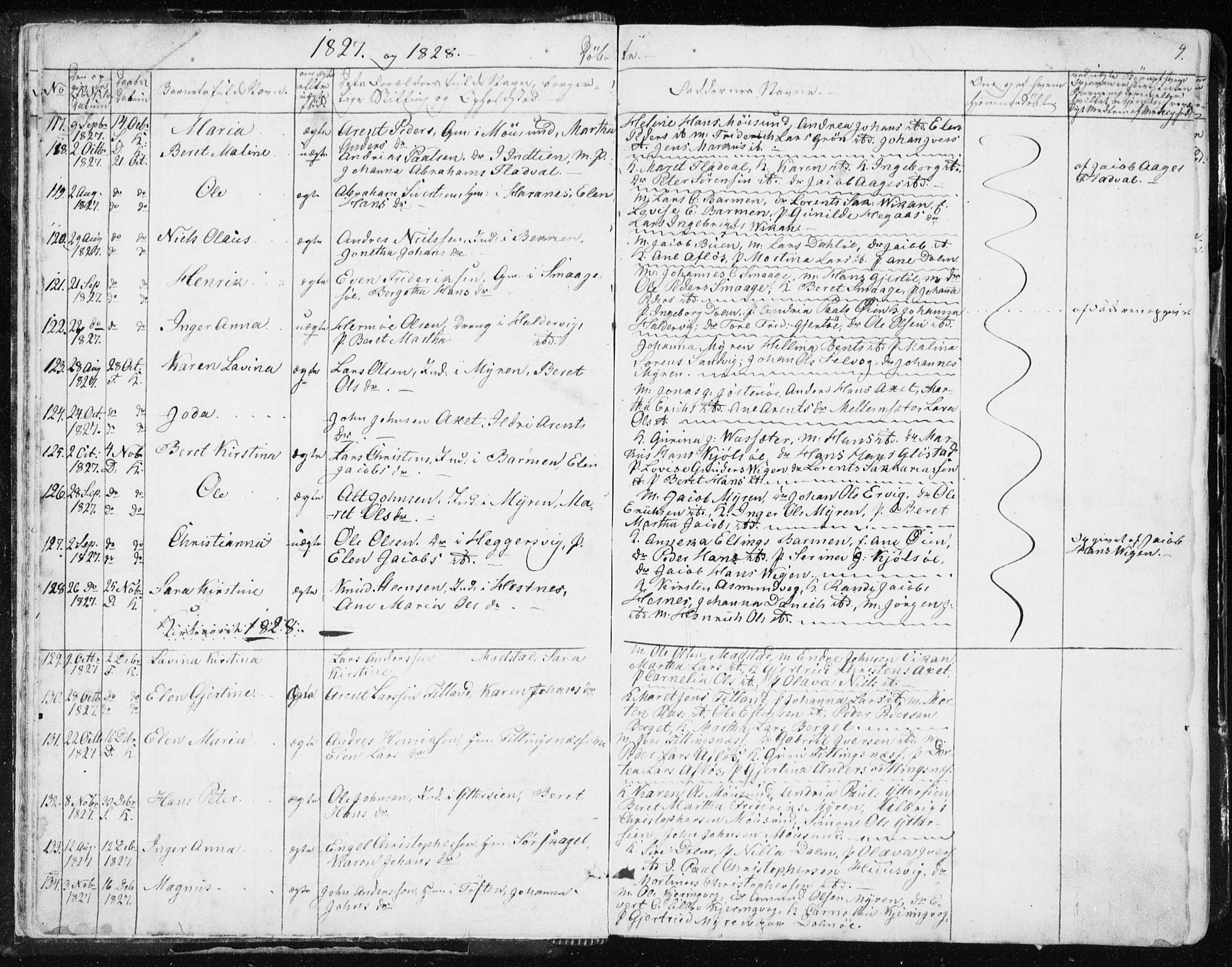 Ministerialprotokoller, klokkerbøker og fødselsregistre - Sør-Trøndelag, SAT/A-1456/634/L0528: Parish register (official) no. 634A04, 1827-1842, p. 9