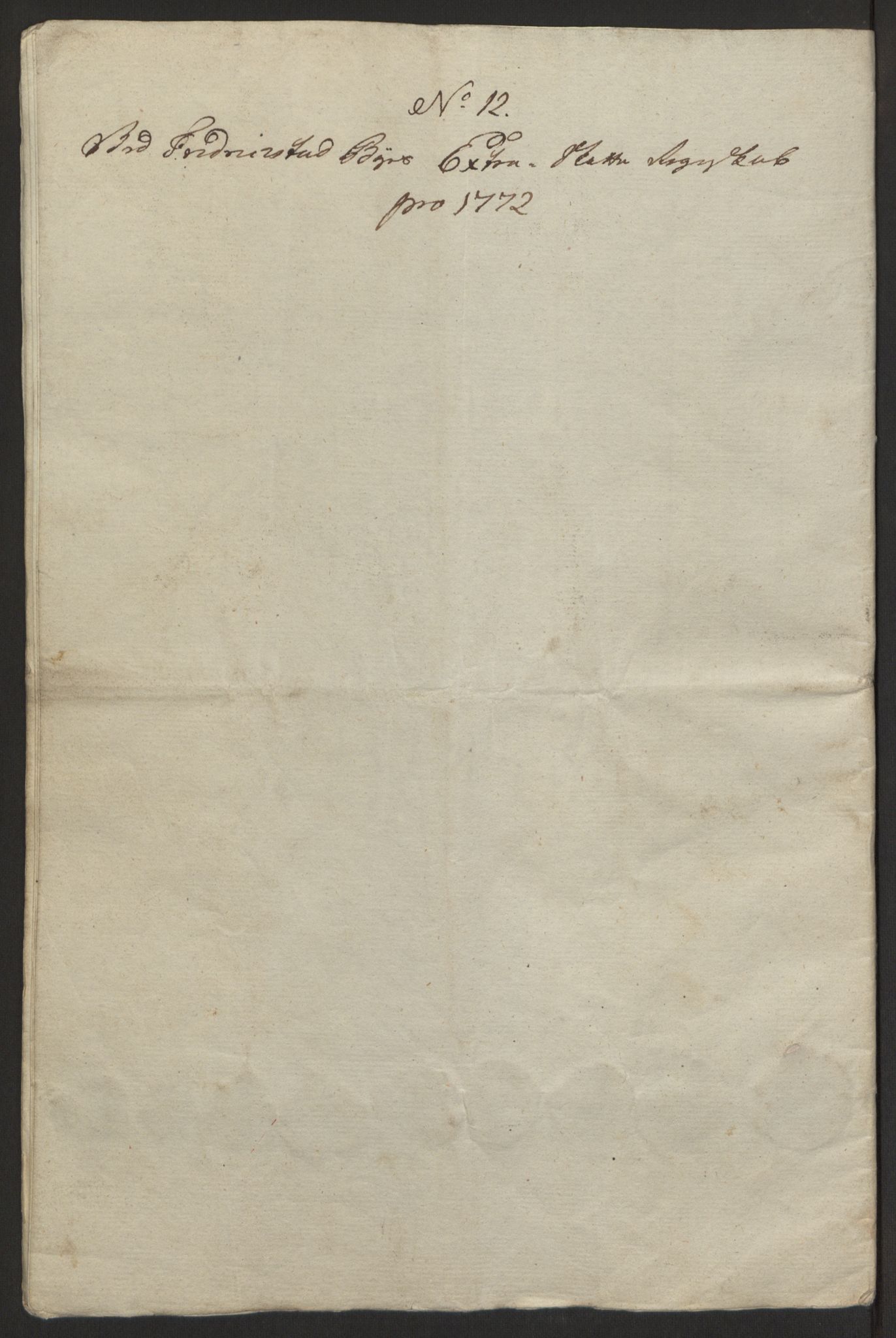 Rentekammeret inntil 1814, Reviderte regnskaper, Byregnskaper, AV/RA-EA-4066/R/Rb/L0029/0001: [B3] Kontribusjonsregnskap / Ekstraskatt, 1762-1772, p. 444