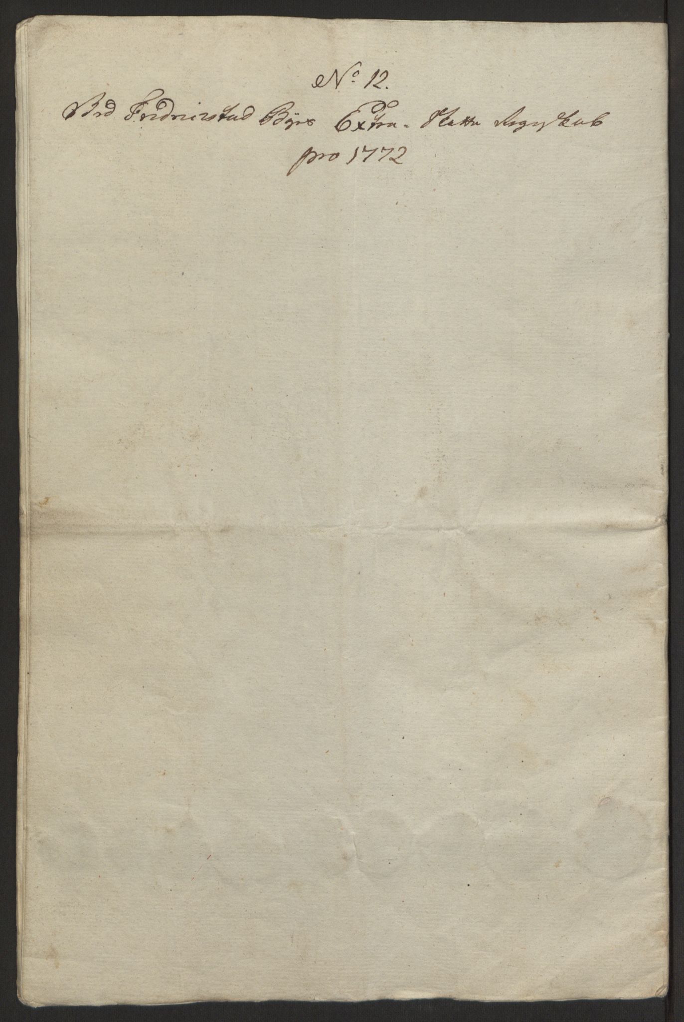 Rentekammeret inntil 1814, Reviderte regnskaper, Byregnskaper, RA/EA-4066/R/Rb/L0029/0001: [B3] Kontribusjonsregnskap / Ekstraskatt, 1762-1772, p. 444