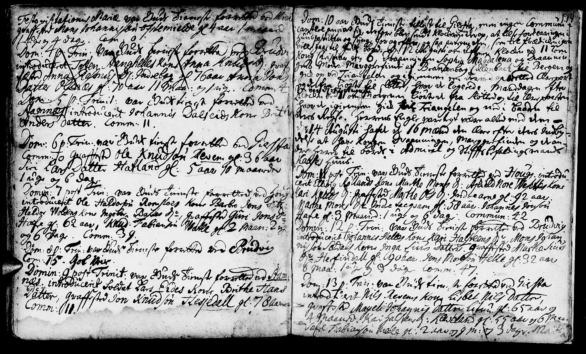 Haus sokneprestembete, AV/SAB-A-75601/H/Haa: Parish register (official) no. A 4, 1723-1733, p. 174