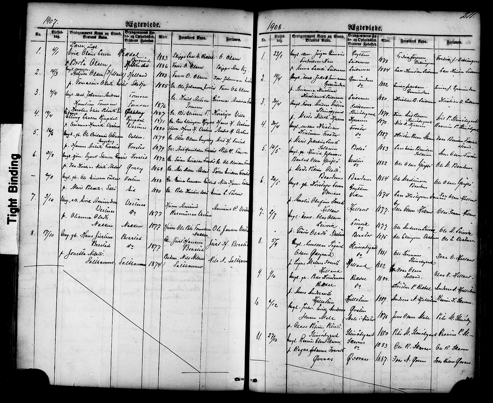 Ministerialprotokoller, klokkerbøker og fødselsregistre - Møre og Romsdal, SAT/A-1454/539/L0536: Parish register (copy) no. 539C02, 1867-1913, p. 211