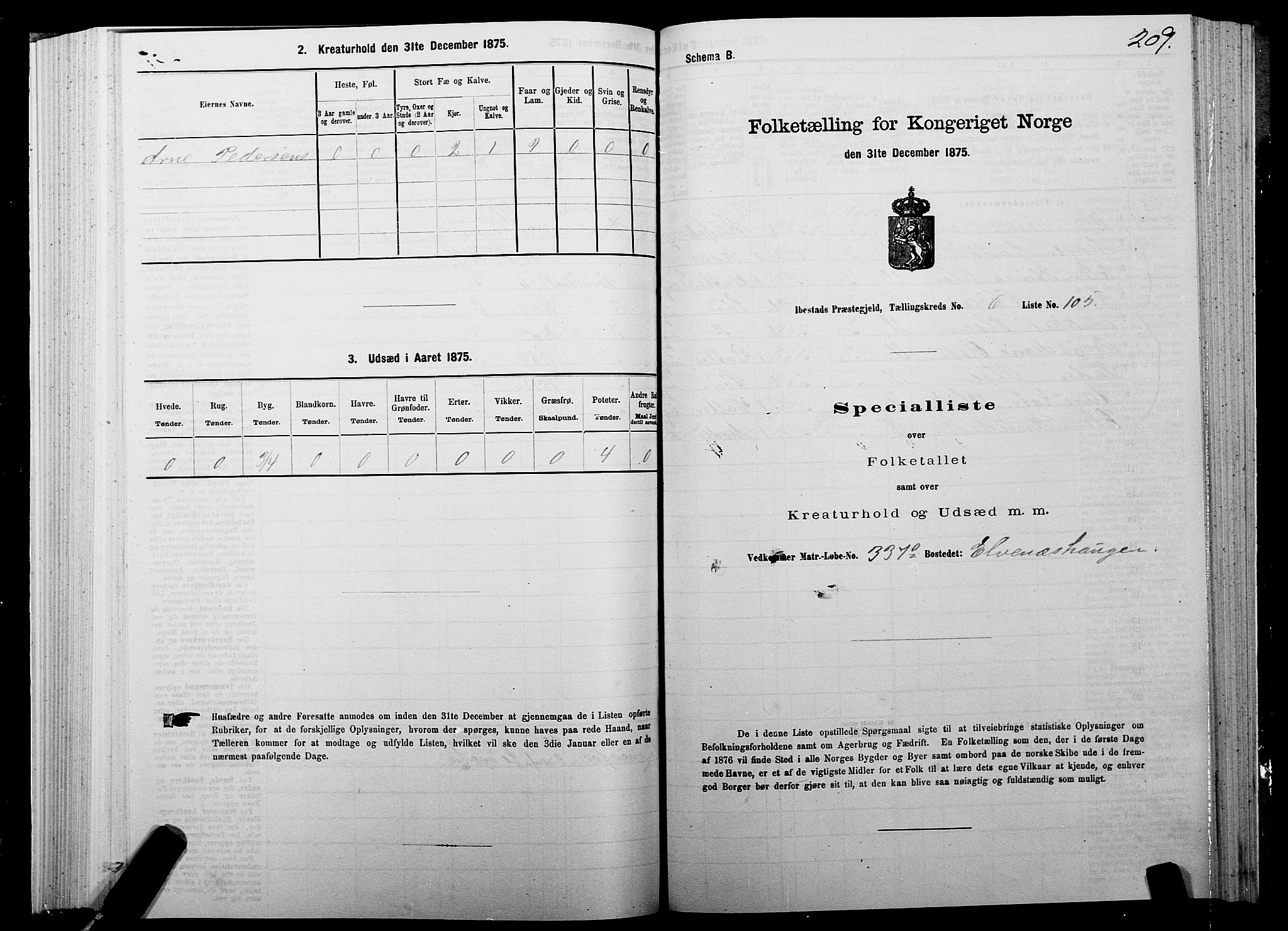 SATØ, 1875 census for 1917P Ibestad, 1875, p. 4209