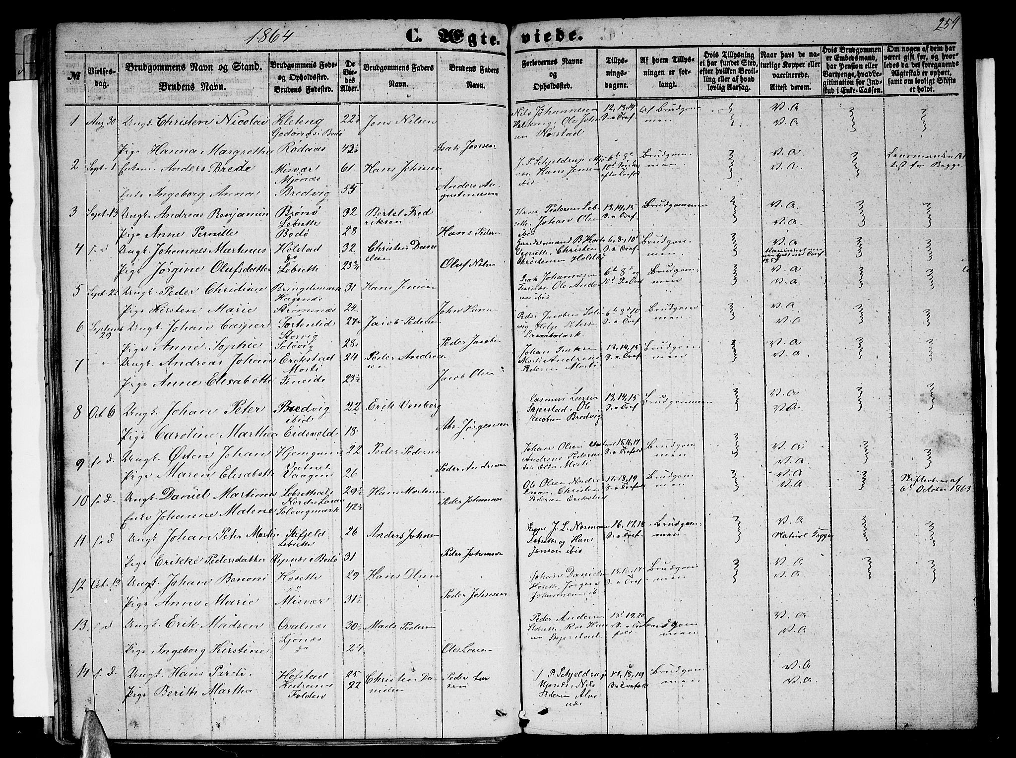 Ministerialprotokoller, klokkerbøker og fødselsregistre - Nordland, AV/SAT-A-1459/852/L0753: Parish register (copy) no. 852C04, 1856-1877, p. 259