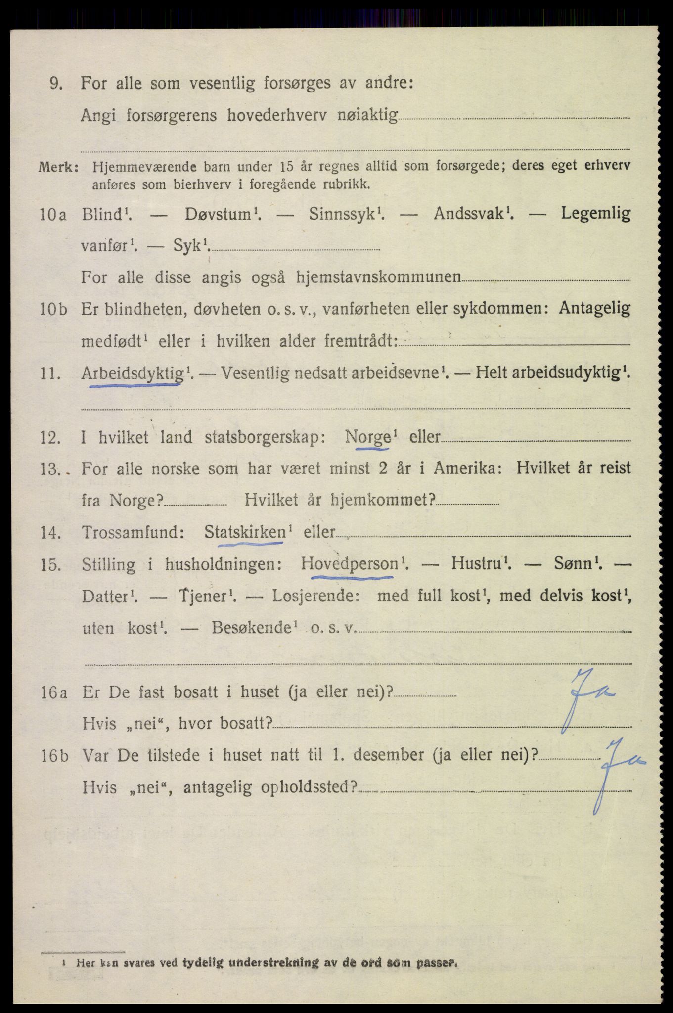 SAH, 1920 census for Lunner, 1920, p. 6910