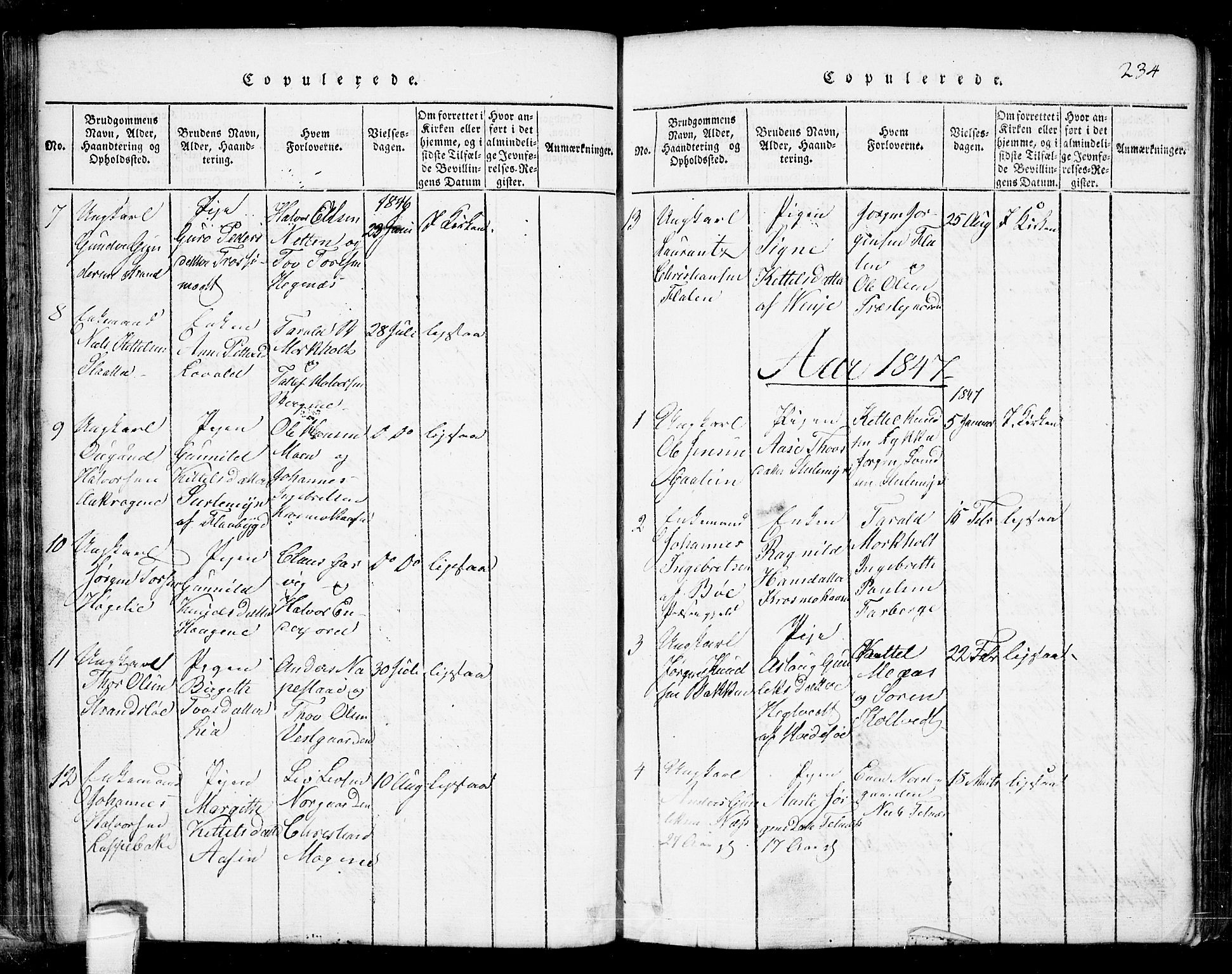 Seljord kirkebøker, SAKO/A-20/G/Ga/L0001: Parish register (copy) no. I 1, 1815-1854, p. 234