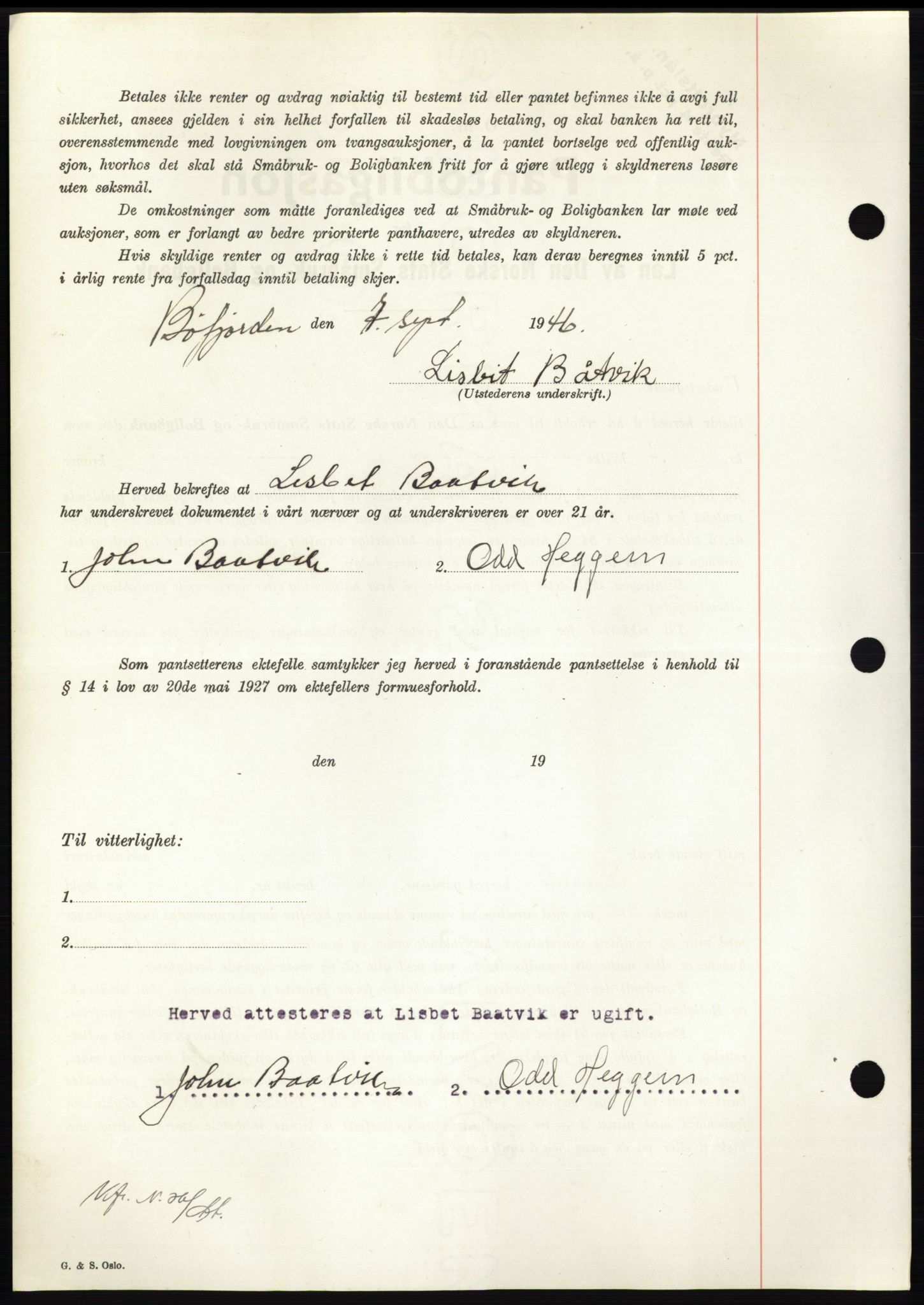 Nordmøre sorenskriveri, AV/SAT-A-4132/1/2/2Ca: Mortgage book no. B94, 1946-1946, Diary no: : 1799/1946