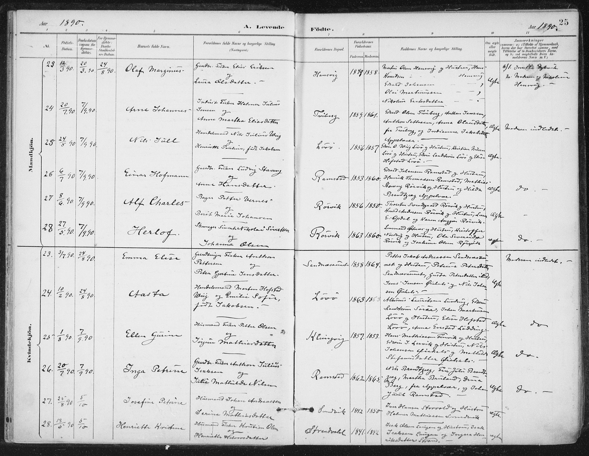 Ministerialprotokoller, klokkerbøker og fødselsregistre - Nord-Trøndelag, SAT/A-1458/784/L0673: Parish register (official) no. 784A08, 1888-1899, p. 25