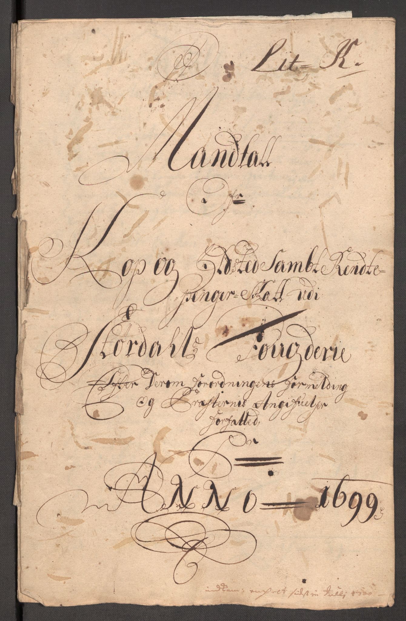 Rentekammeret inntil 1814, Reviderte regnskaper, Fogderegnskap, RA/EA-4092/R62/L4191: Fogderegnskap Stjørdal og Verdal, 1699, p. 177