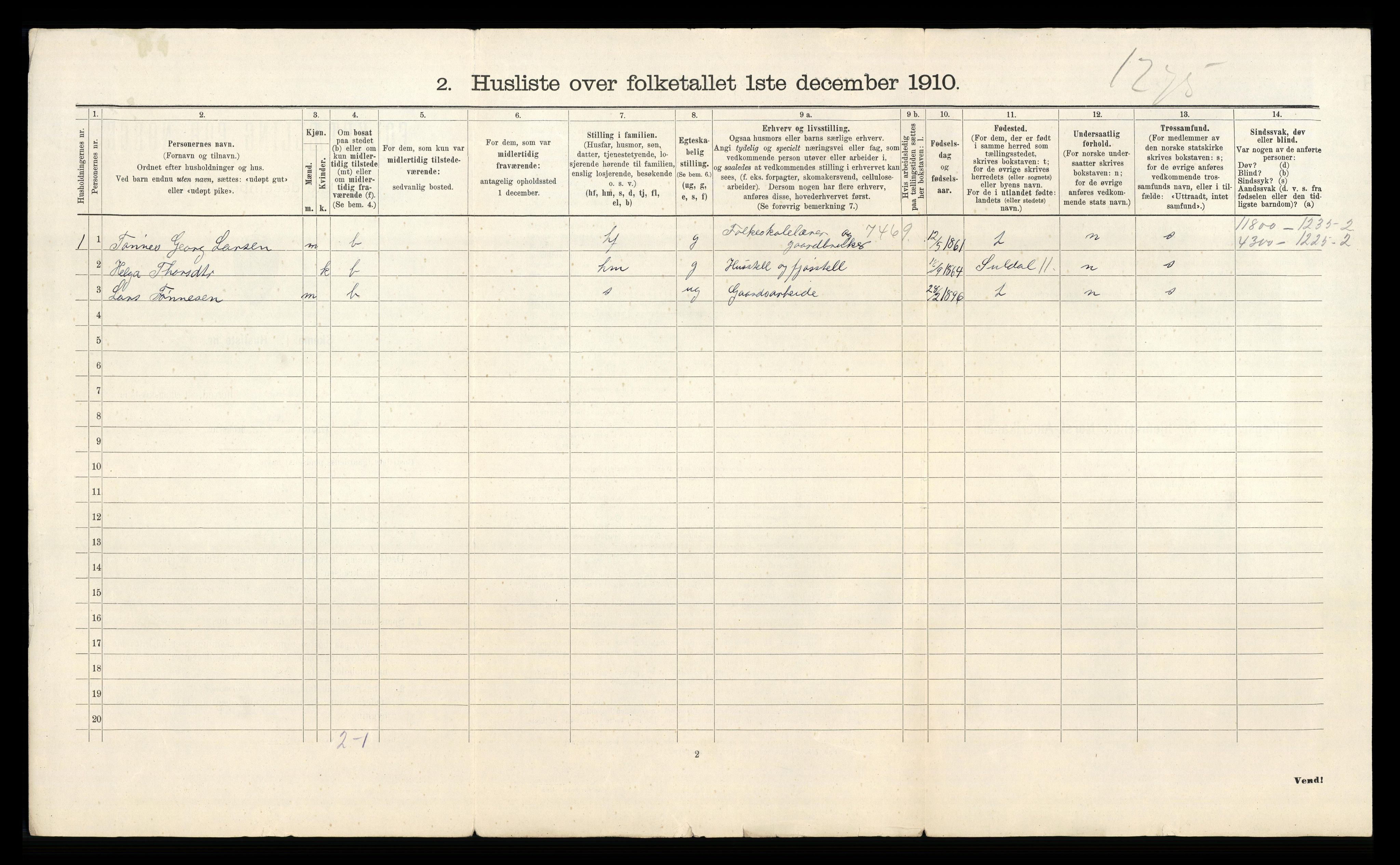 RA, 1910 census for Høyland, 1910, p. 481